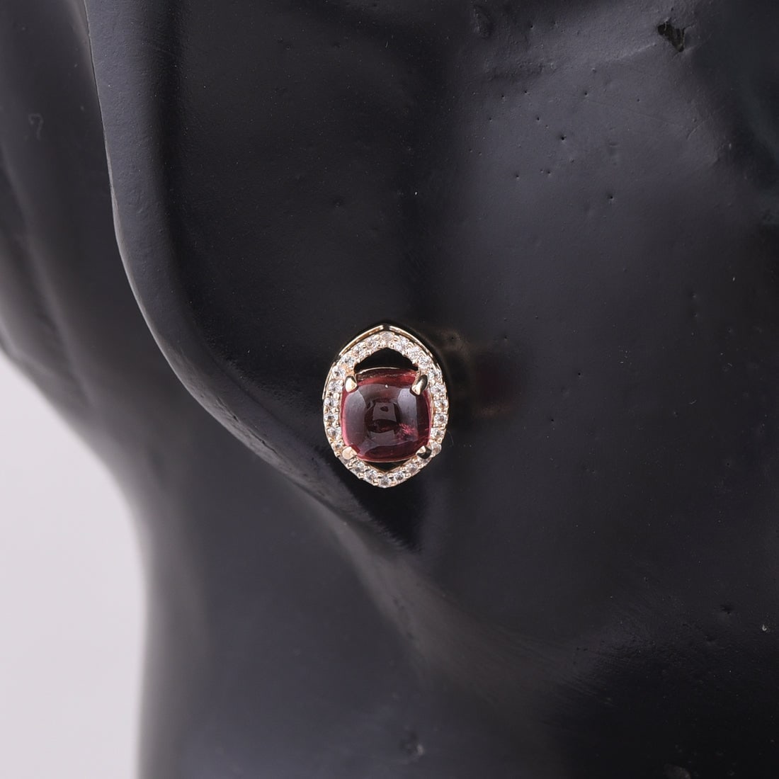 2.96 Ct Cushion Tourmaline 9K Gold Earrings - 2