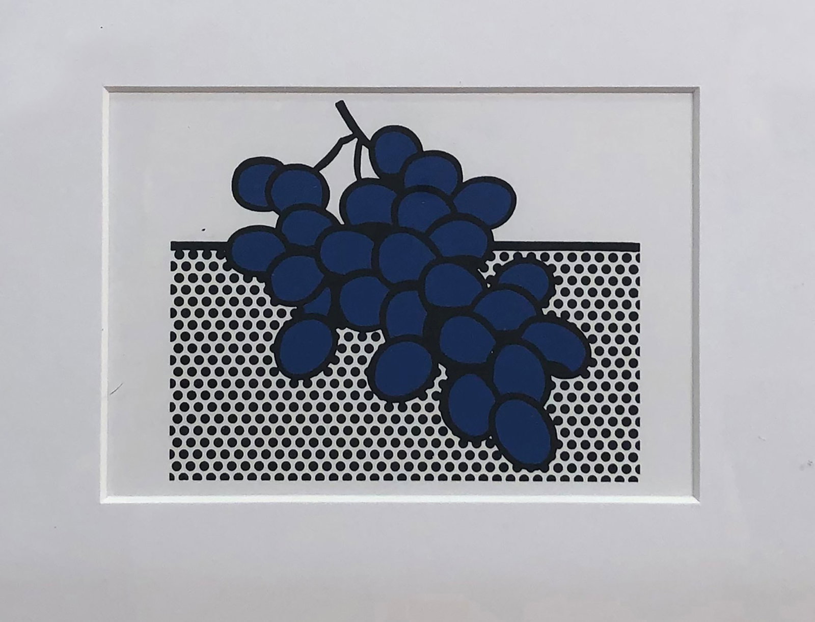 Roy Lichtenstein - Blue Grapes Invitation - 1972 Lithograph 17" x 13" - 2