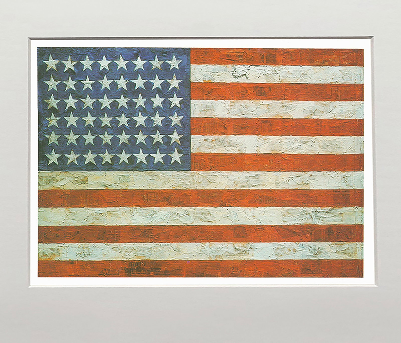 Jasper Johns - Flag - 1992 Offset Lithograph 5" x 7" - 2