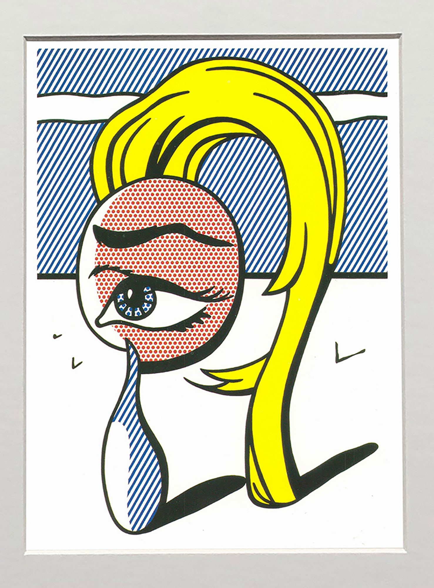 Roy Lichtenstein - Girl with Tear I - 1994 Offset Lithograph 7" x 5" - 2