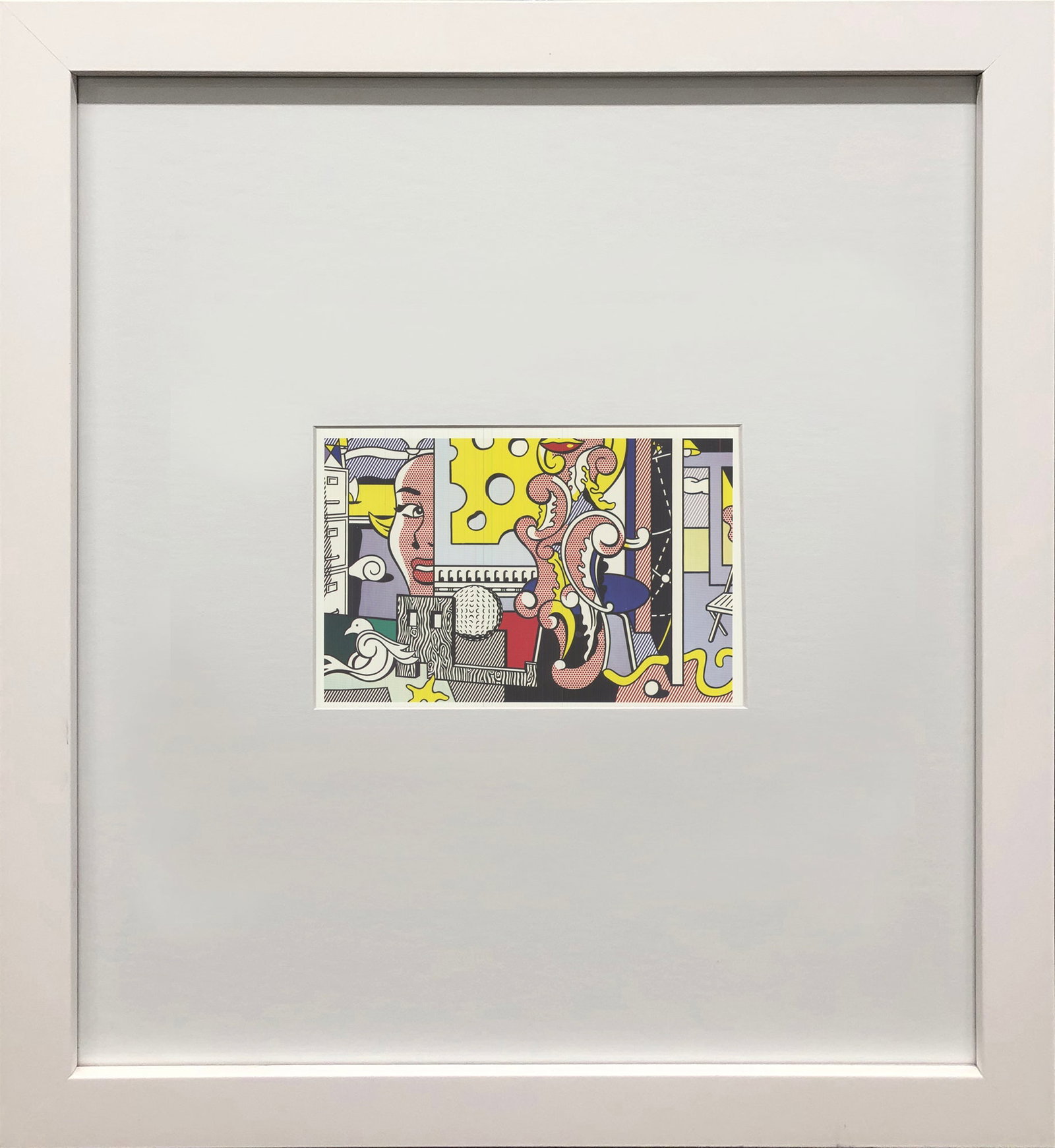 Roy Lichtenstein - Go for Baroque - 1994 Offset Lithograph 5" x 7": Title: Roy Lichtenstein - Go for Baroque - 1994 Offset Lithograph 5" x 7" Description: "Go for Baroque" by Roy Lichtenstein, 1994 Unsigned Offset Lithograph. Paper size is 5 x 7 inches, with an image
