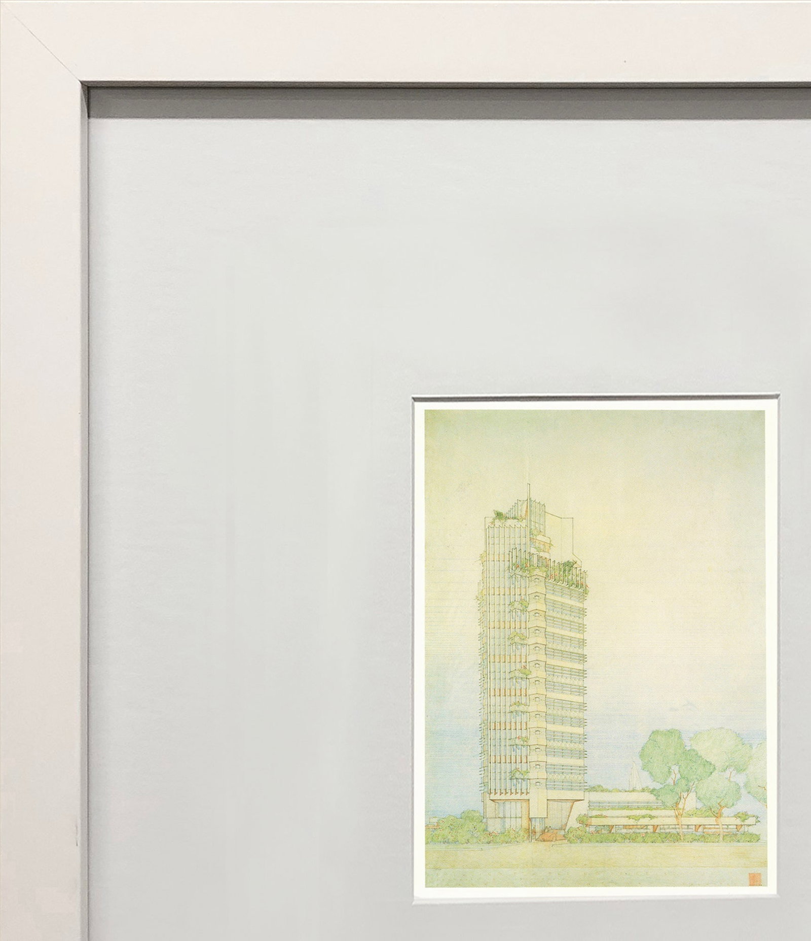 Frank Lloyd Wright - H.C. Price Company Tower - 1994 Offset Lithograph 7" x 5" - 3