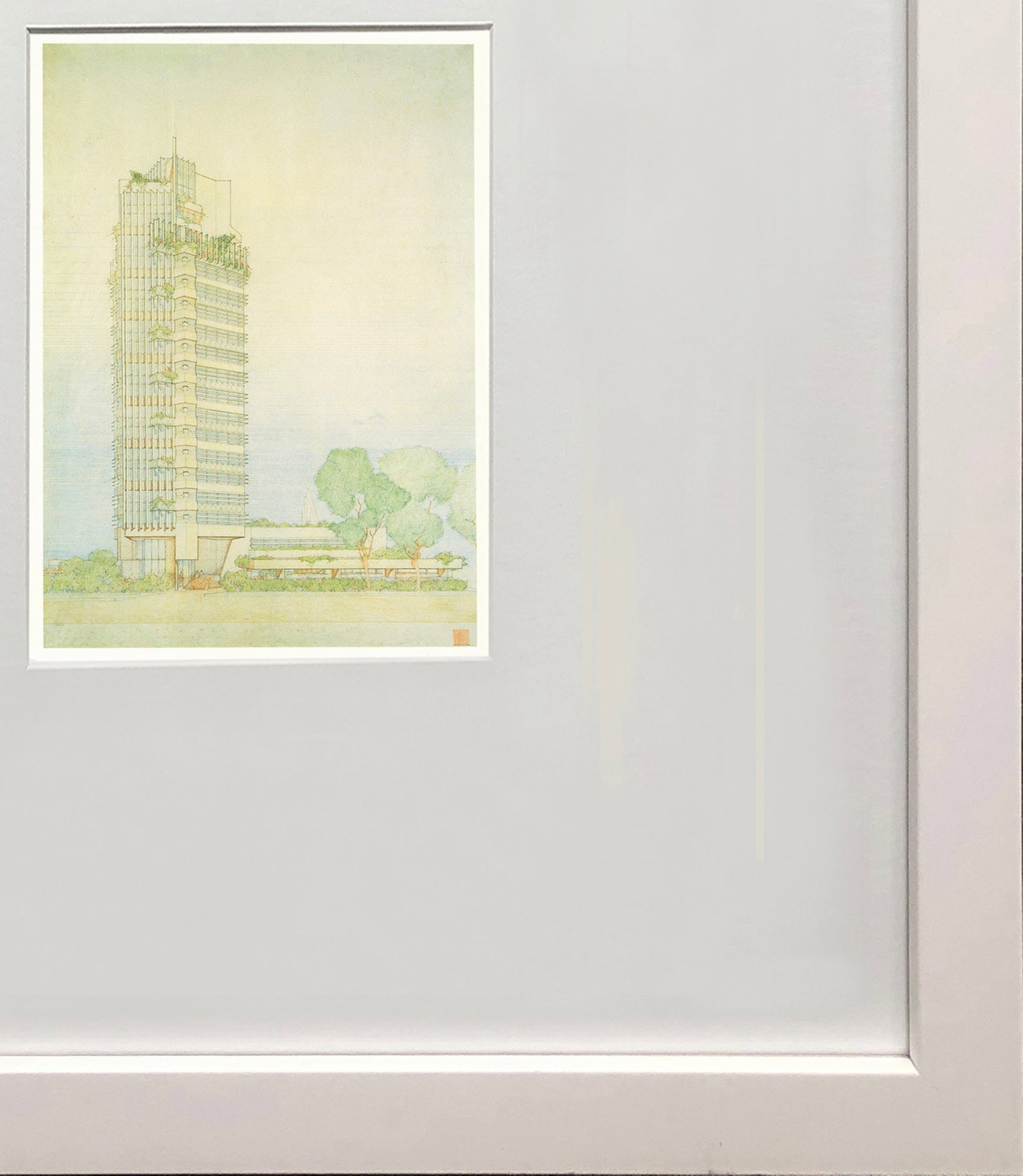 Frank Lloyd Wright - H.C. Price Company Tower - 1994 Offset Lithograph 7" x 5" - 4