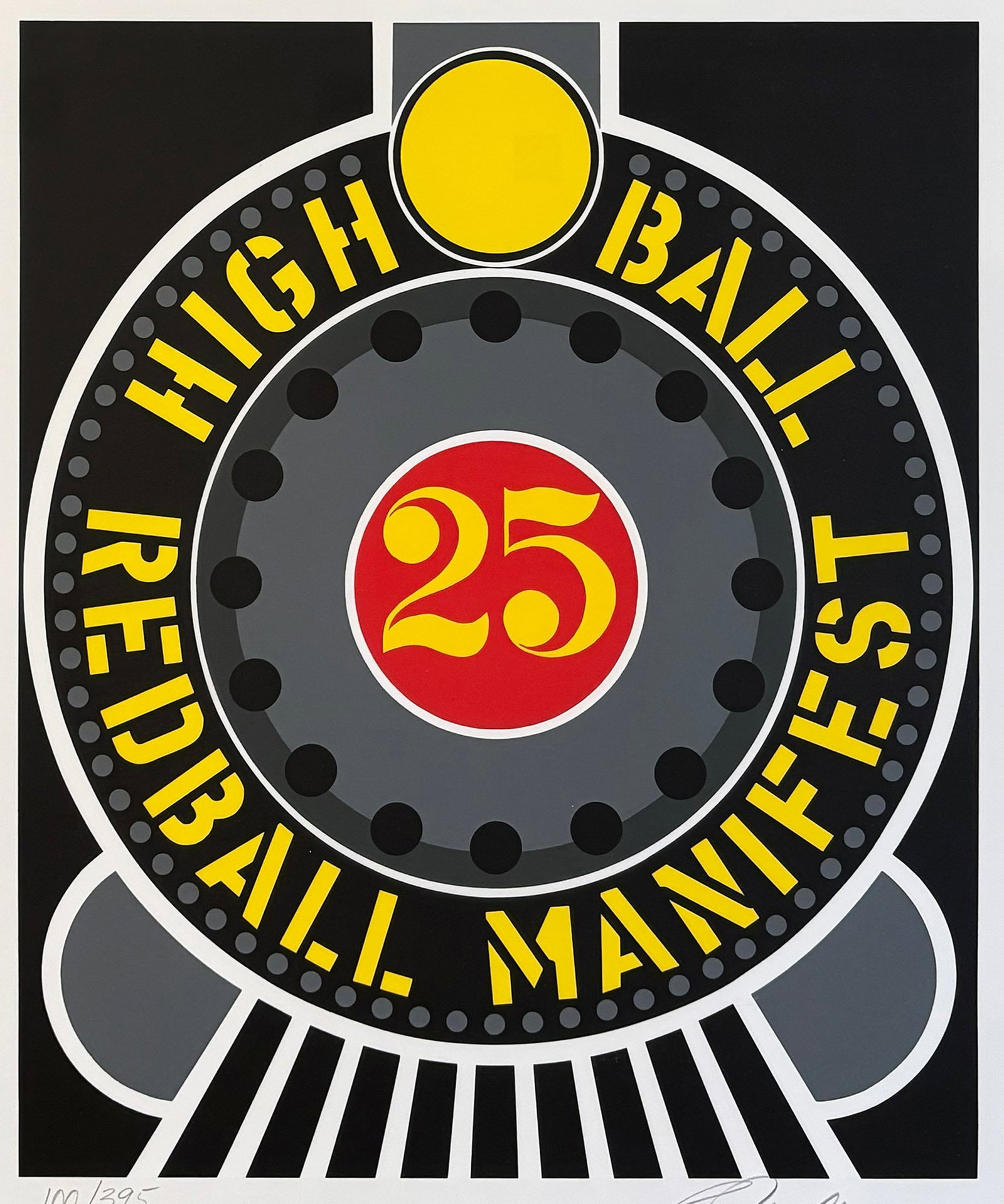 Robert Indiana - Highball on the Redball Manifest - 1997 Serigraph - SIGNED 27.75" x 25" - 5