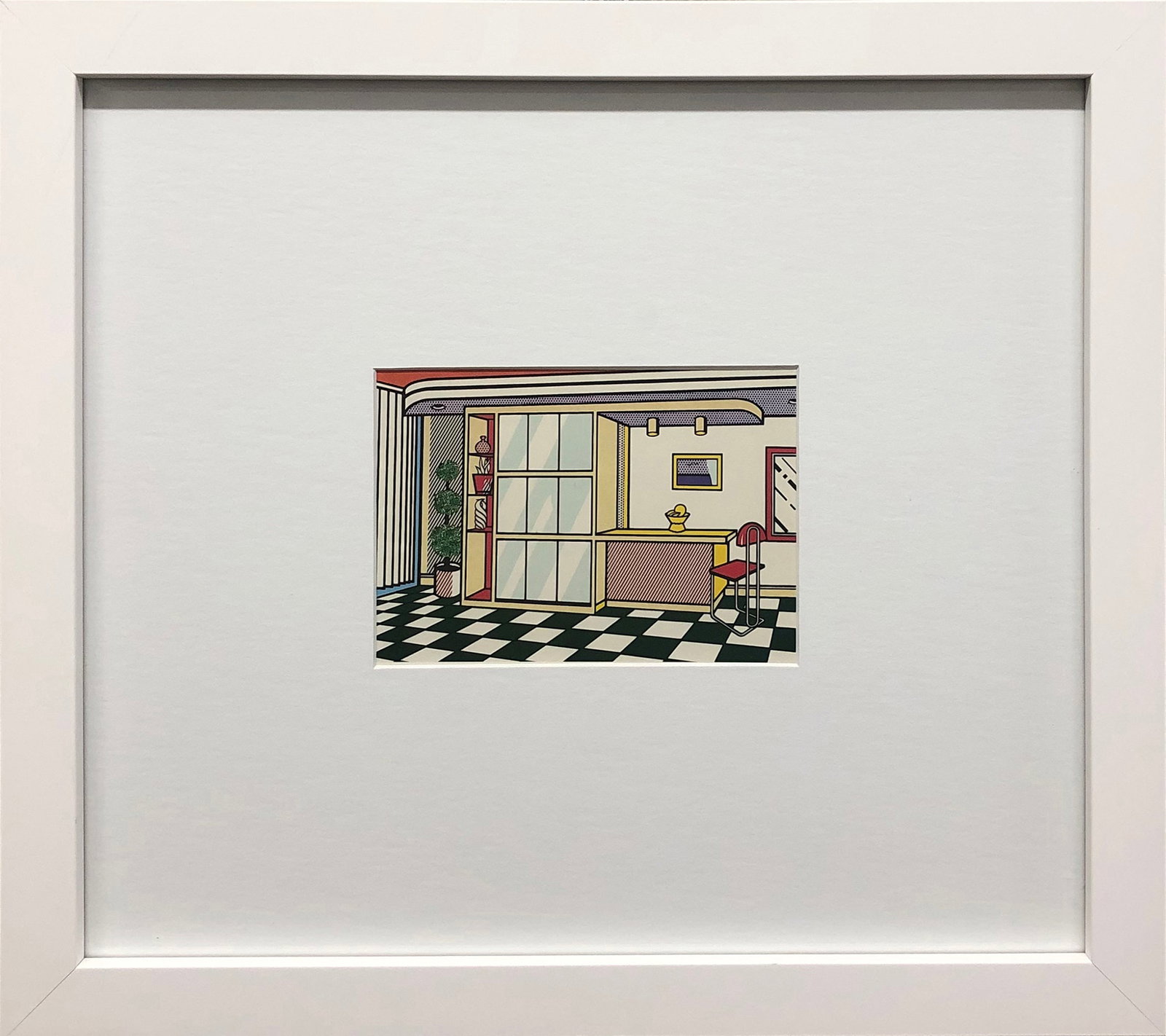 Roy Lichtenstein - Interior with Built-In-Bar - 1992 Offset Lithograph 8.25" x 10" (1 of 5)