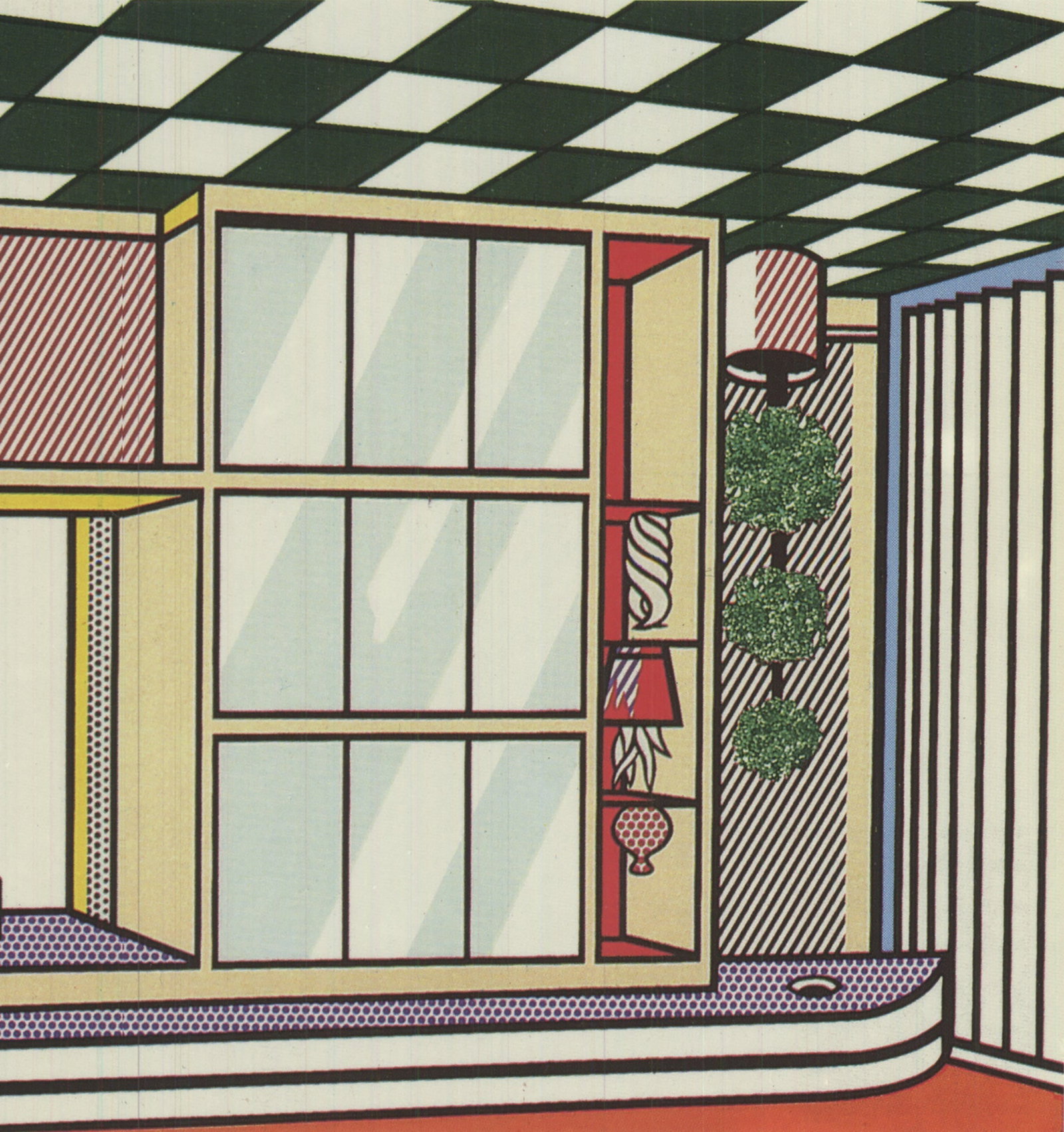 Roy Lichtenstein - Interior with Built-In-Bar - 1992 Offset Lithograph 8.25" x 10" - 4