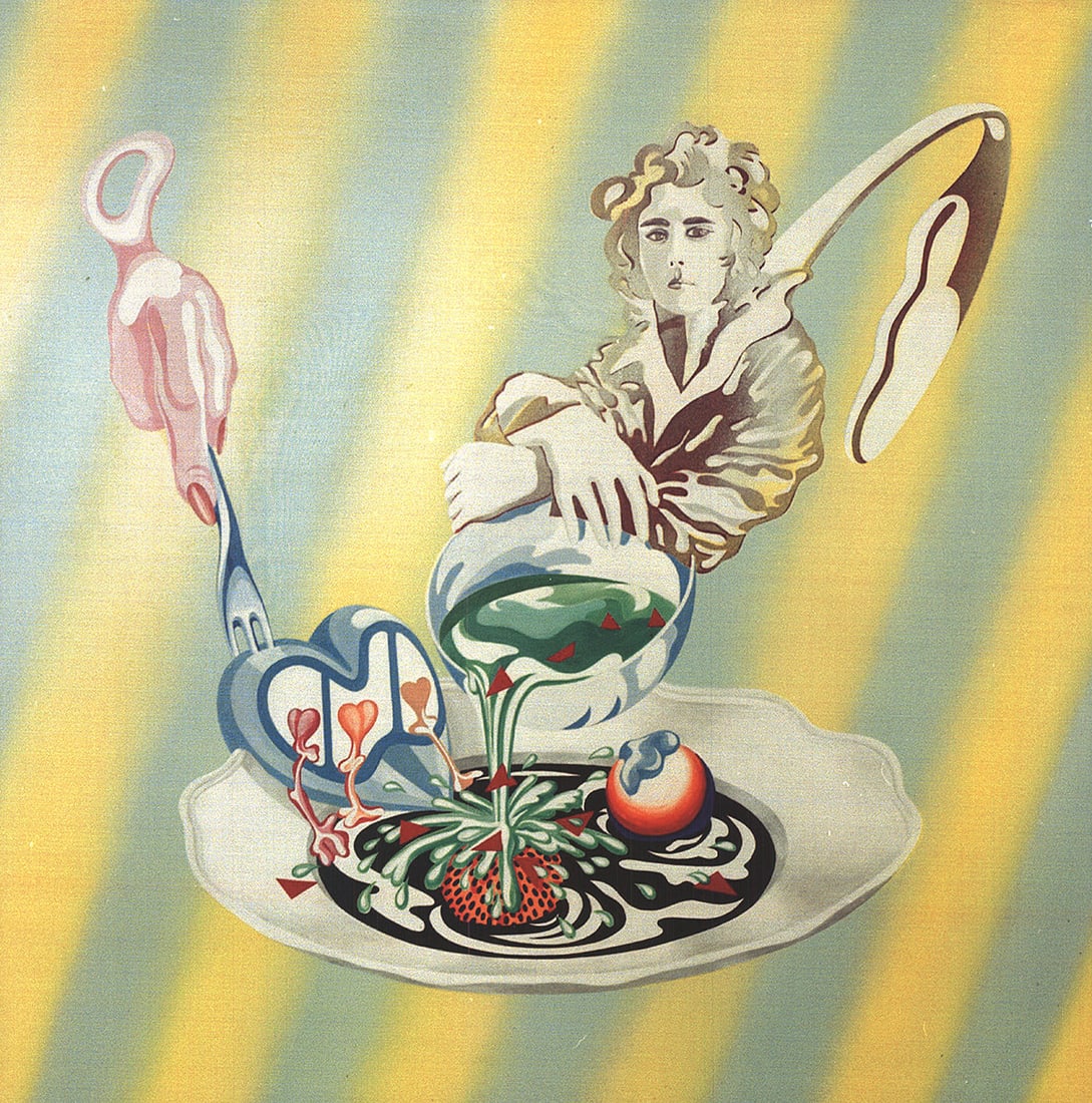 Christian Ludwig Attersee - Large Soup Ladel Image - 2012 Offset Lithograph 18.5" x 18.25" - 2