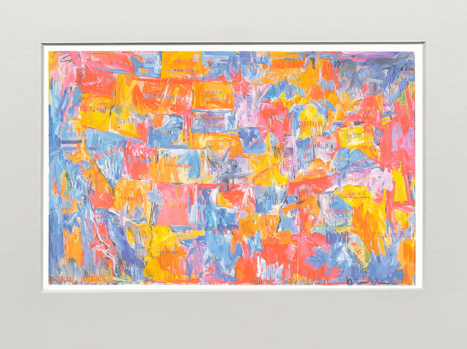 Jasper Johns - Map - 1992 Offset Lithograph 5" x 7" - 2
