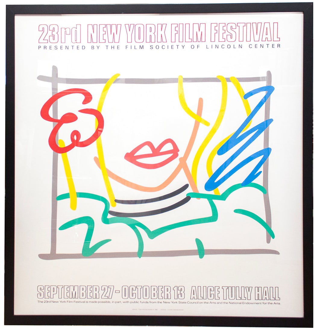 Tom Wesselmann - Monica, 23rd New York Film Festival - 1985 Serigraph 39" x 37": Title: Tom Wesselmann - Monica, 23rd New York Film Festival - 1985 Serigraph 39" x 37" Description: "Monica, 23rd New York Film Festival" by Tom Wesselmann, 1985 Unsigned Serigraph. Paper size is 39