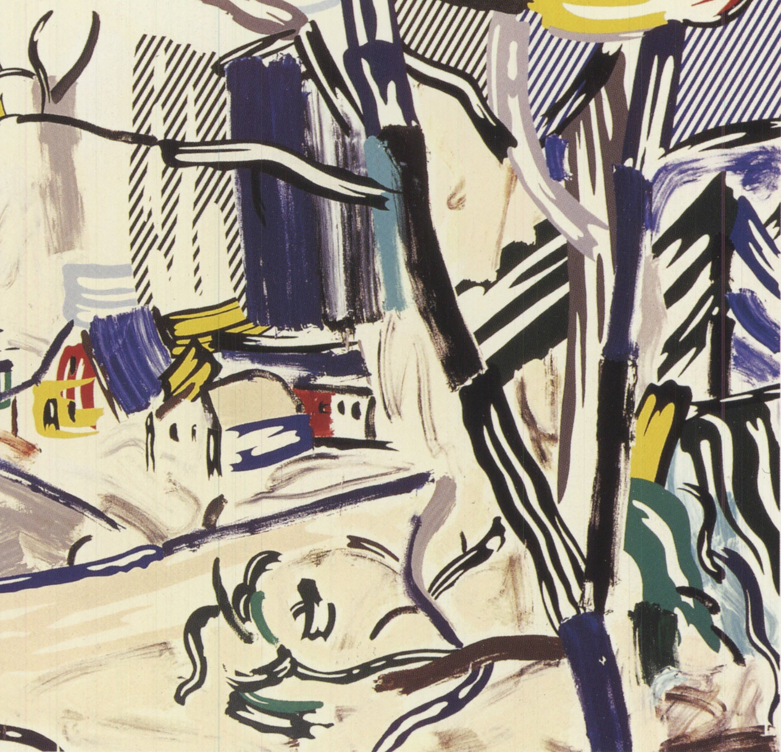 Roy Lichtenstein - Mountain Village - 1980 Offset Lithograph 5" x 7" - 4