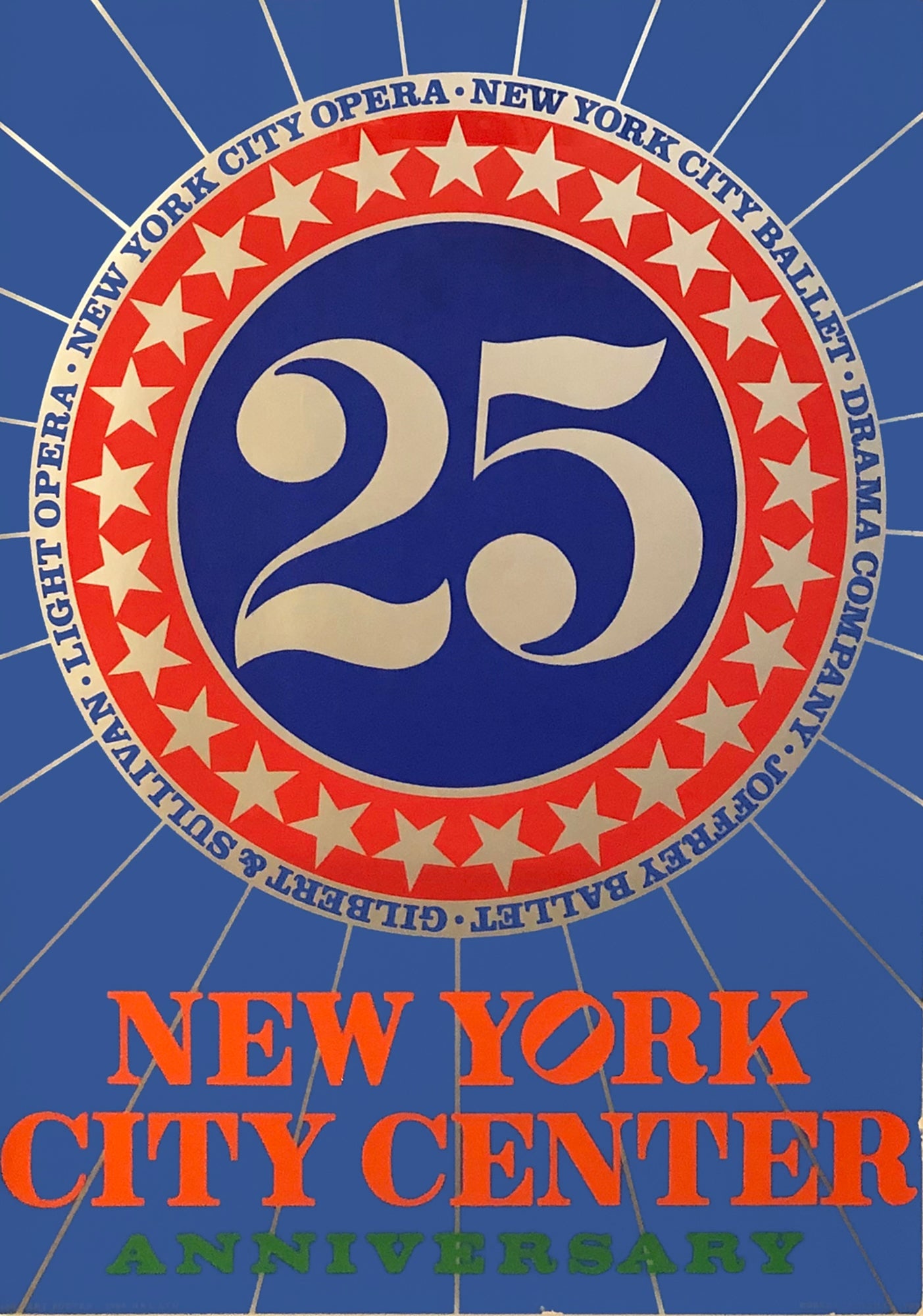 Robert Indiana - New York City Center - 1968 Serigraph 36.25" x 25.25" - 2