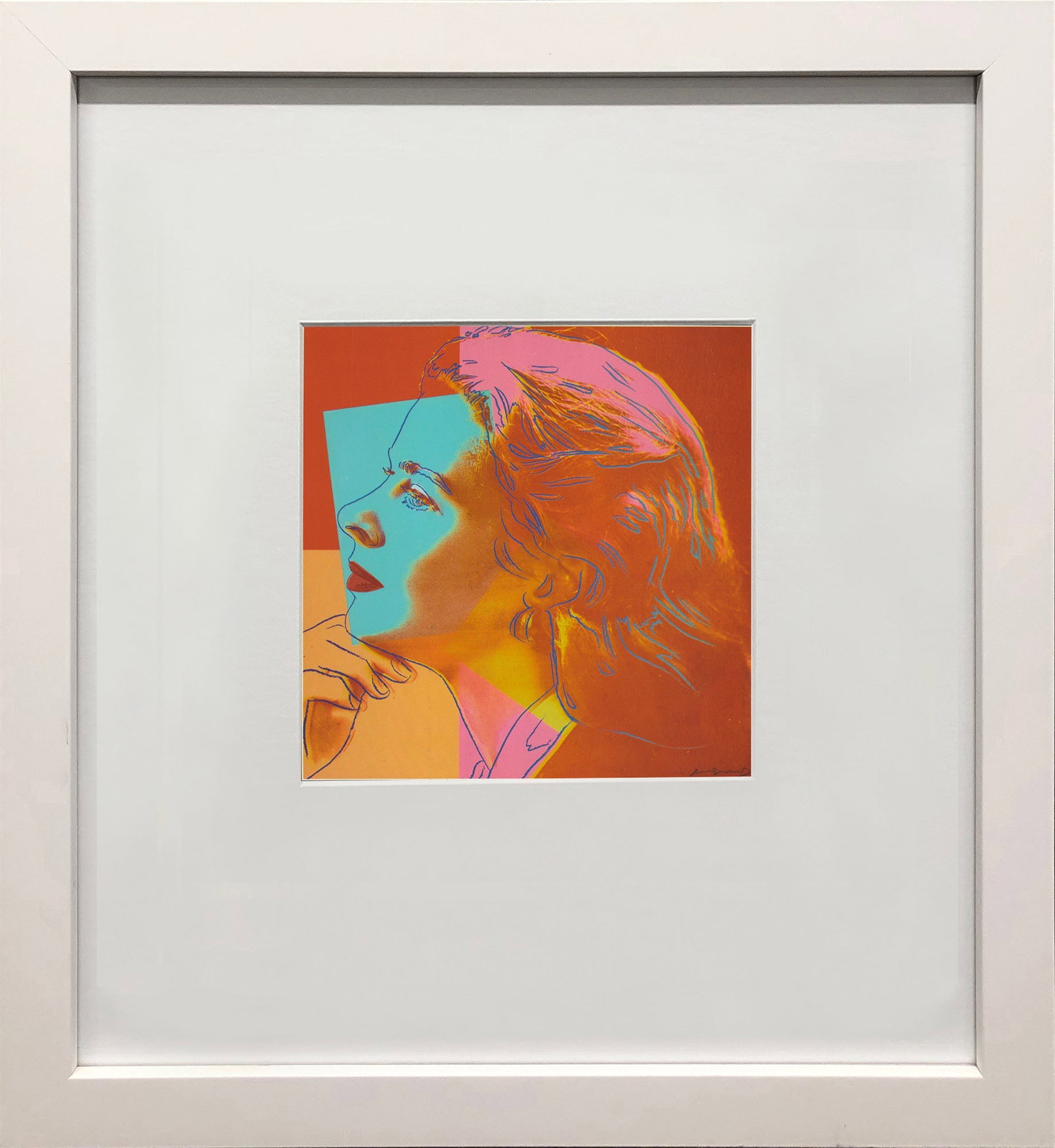 Andy Warhol - Portrait of Ingrid Bergman - 1983 Offset Lithograph 8" x 8" (1 of 4)