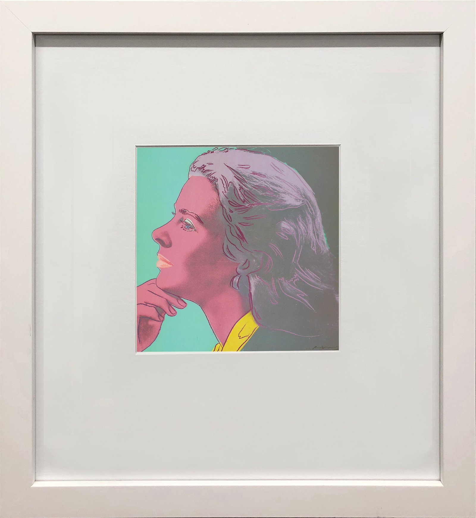 Andy Warhol - Portrait of Ingrid Bergman - 1983 Offset Lithograph 8" x 8": Title: Andy Warhol - Portrait of Ingrid Bergman - 1983 Offset Lithograph 8" x 8" Description: "Portrait of Ingrid Bergman" by Andy Warhol, 1983 Unsigned Offset Lithograph. Paper size is 8 x 8 inches,