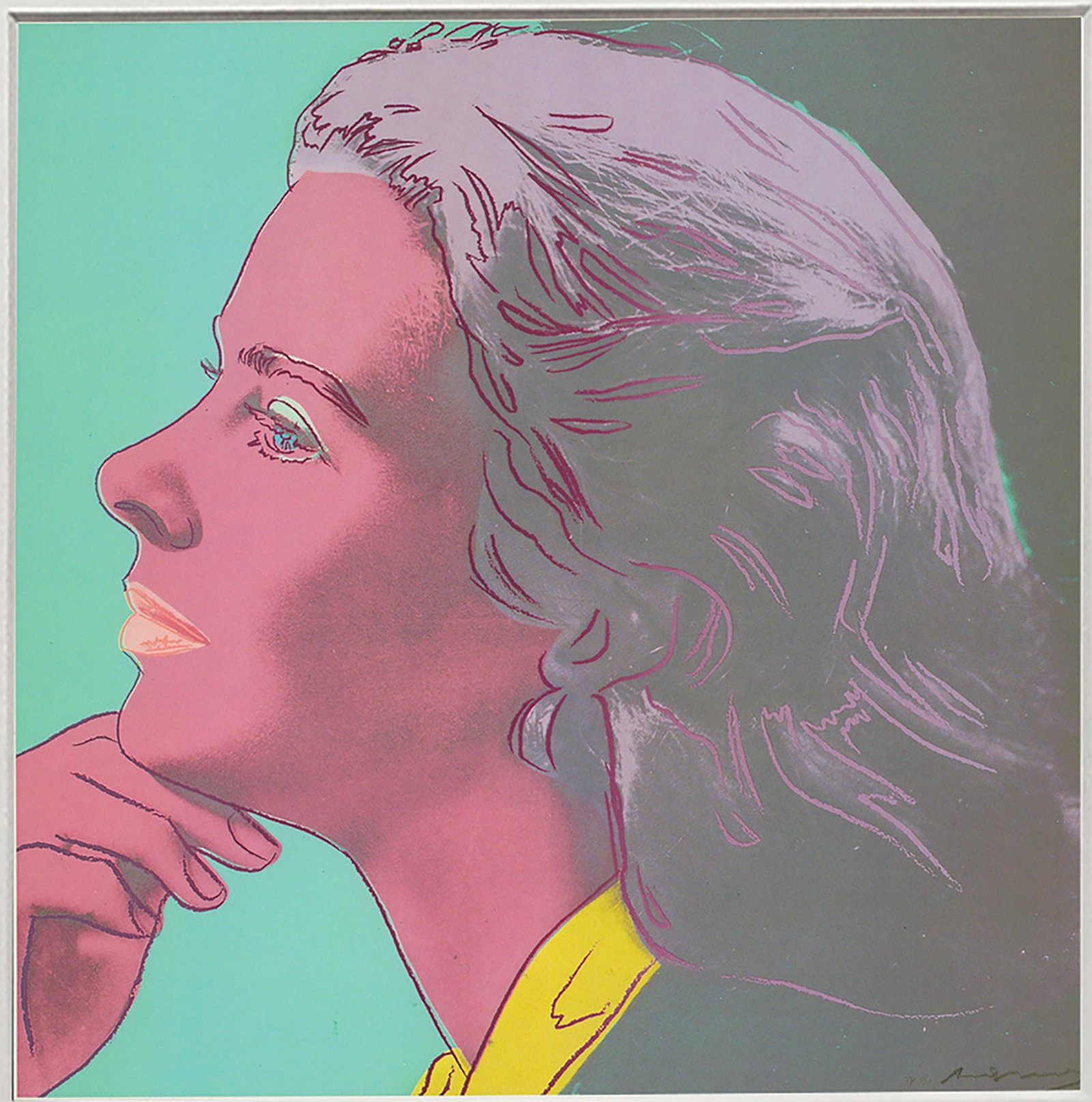 Andy Warhol - Portrait of Ingrid Bergman - 1983 Offset Lithograph 8" x 8" - 2