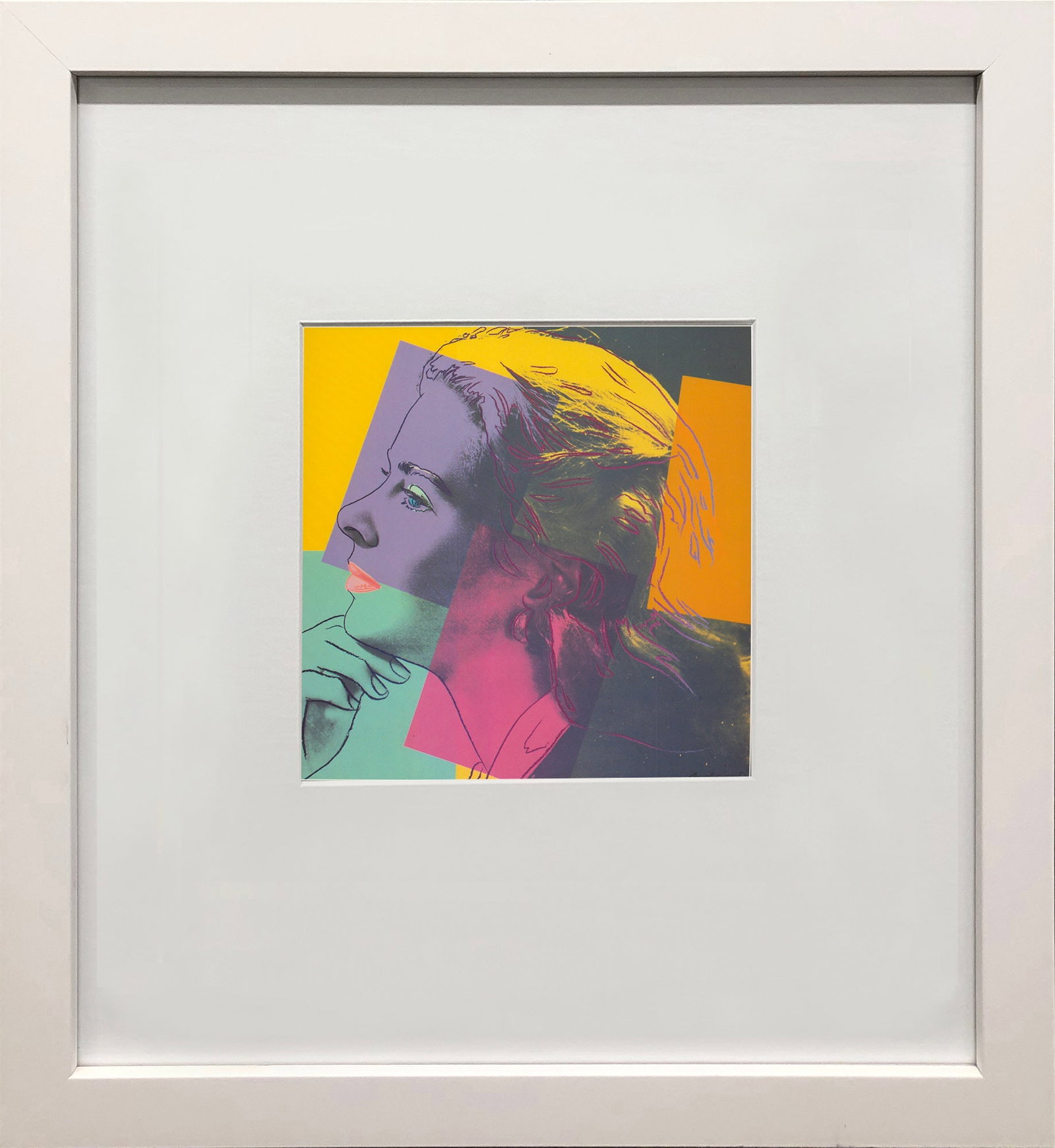 Andy Warhol - Portrait of Ingrid Bergman - 1983 Offset Lithograph 8" x 8": Title: Andy Warhol - Portrait of Ingrid Bergman - 1983 Offset Lithograph 8" x 8" Description: "Portrait of Ingrid Bergman" by Andy Warhol, 1983 Unsigned Offset Lithograph. Paper size is 8 x 8 inches,