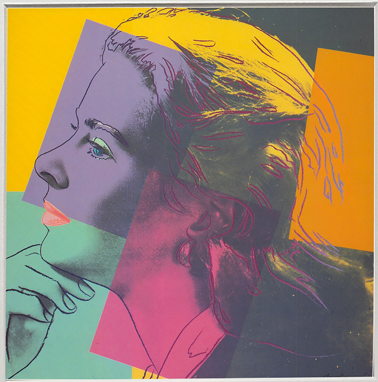 Andy Warhol - Portrait of Ingrid Bergman - 1983 Offset Lithograph 8" x 8" - 2