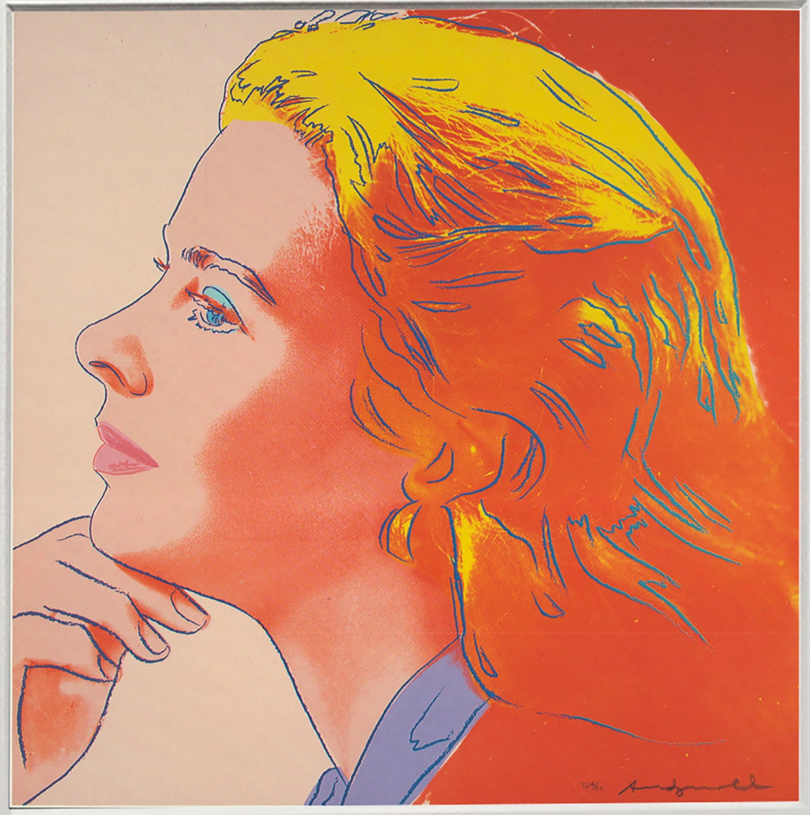 Andy Warhol - Portrait of Ingrid Bergman - 1983 Offset Lithograph 8" x 8" - 2