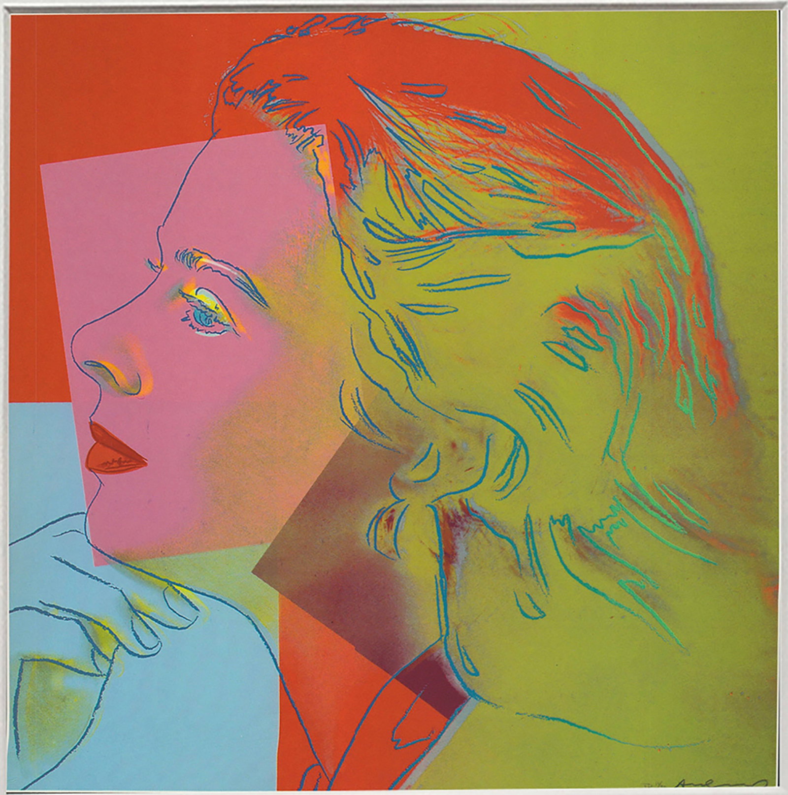 Andy Warhol - Portrait of Ingrid Bergman - 1983 Offset Lithograph 8" x 8" - 2