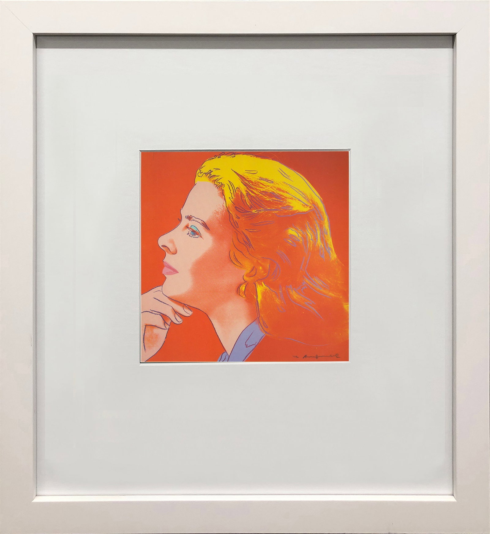 Andy Warhol - Portrait of Ingrid Bergman - 1983 Offset Lithograph 8" x 8": Title: Andy Warhol - Portrait of Ingrid Bergman - 1983 Offset Lithograph 8" x 8" Description: "Portrait of Ingrid Bergman" by Andy Warhol, 1983 Unsigned Offset Lithograph. Paper size is 8 x 8 inches,