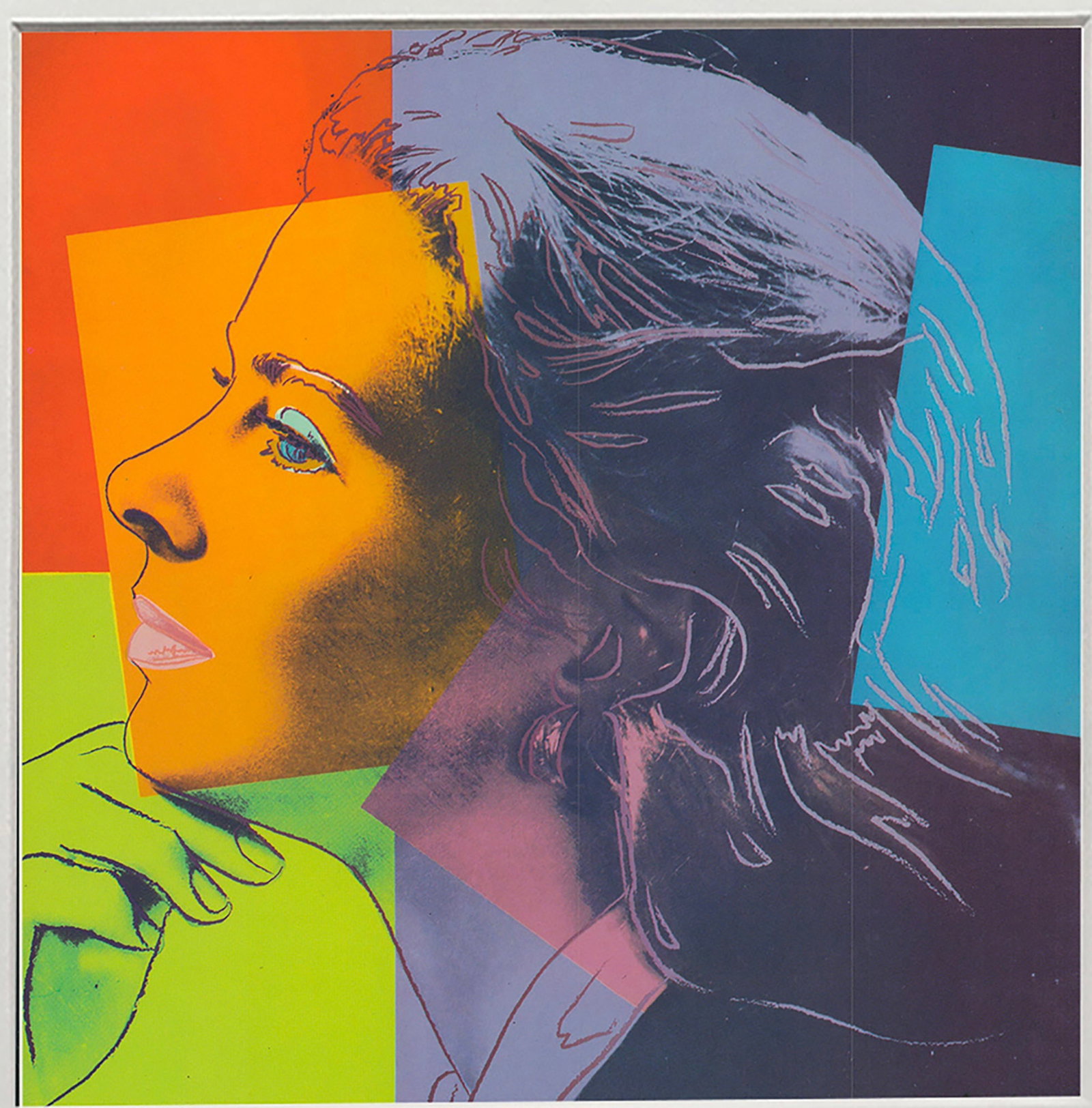 Andy Warhol - Portrait of Ingrid Bergman - 1983 Offset Lithograph 8" x 8" - 2