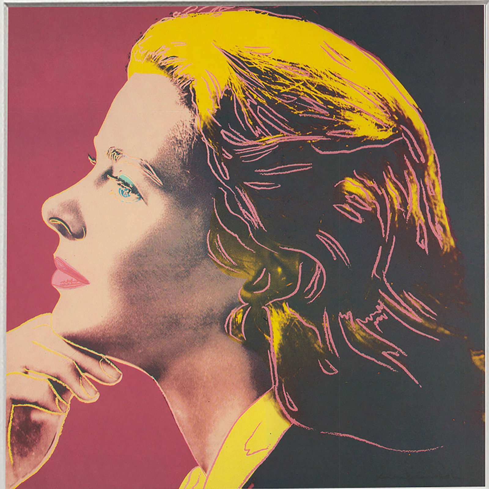 Andy Warhol - Portrait of Ingrid Bergman - 1983 Offset Lithograph 8" x 8" - 2
