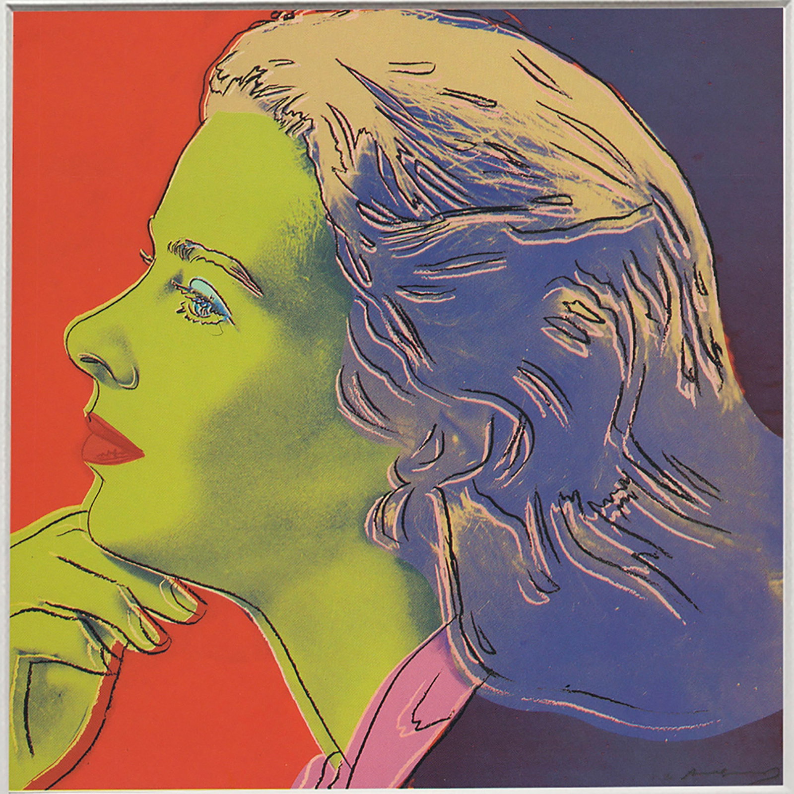 Andy Warhol - Portrait of Ingrid Bergman - 1983 Offset Lithograph 8" x 8" - 2