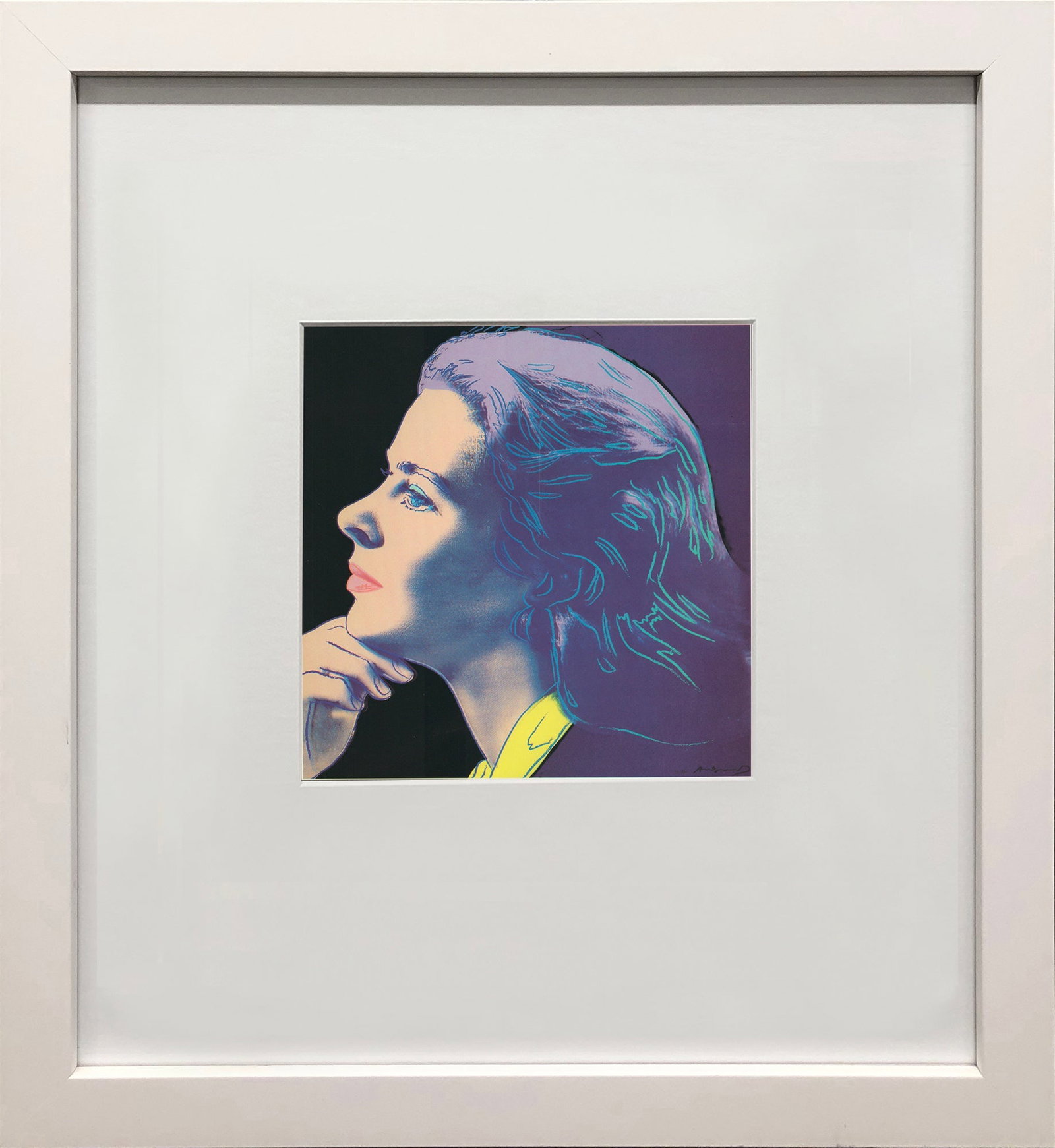 Andy Warhol - Portrait of Ingrid Bergman - 1983 Offset Lithograph 8" x 8" (1 of 4)