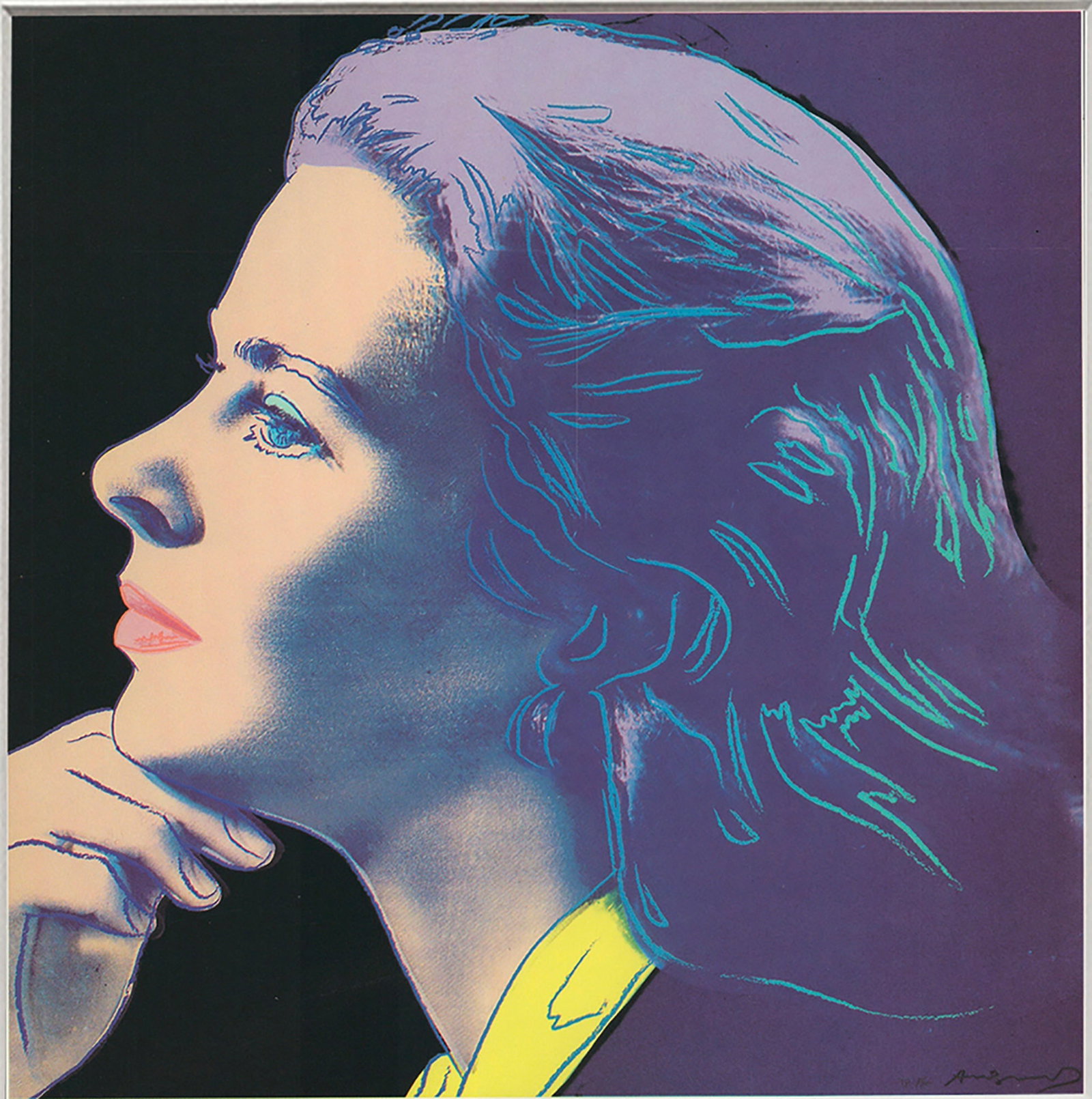 Andy Warhol - Portrait of Ingrid Bergman - 1983 Offset Lithograph 8" x 8" - 2