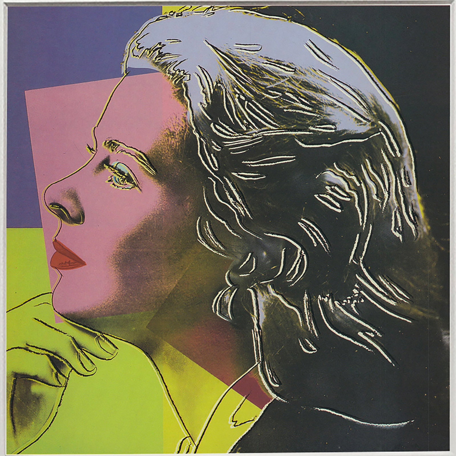 Andy Warhol - Portrait of Ingrid Bergman - 1983 Offset Lithograph 8" x 8" - 2