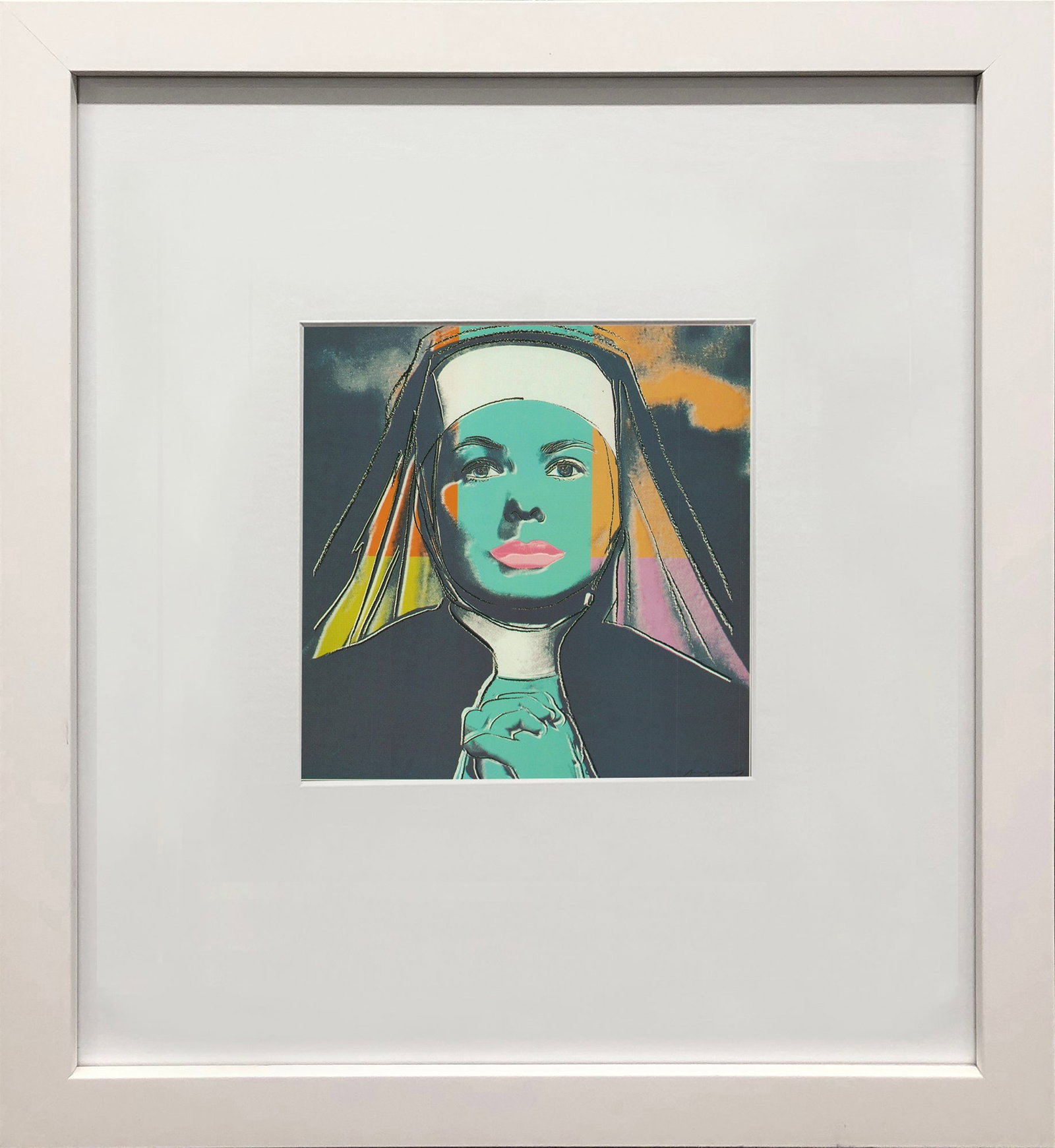 Andy Warhol - Portrait of Ingrid Bergman the Nun - 1983 Offset Lithograph 8" x 8": Title: Andy Warhol - Portrait of Ingrid Bergman the Nun - 1983 Offset Lithograph 8" x 8" Description: "Portrait of Ingrid Bergman the Nun" by Andy Warhol, 1983 Unsigned Offset Lithograph. Paper size i