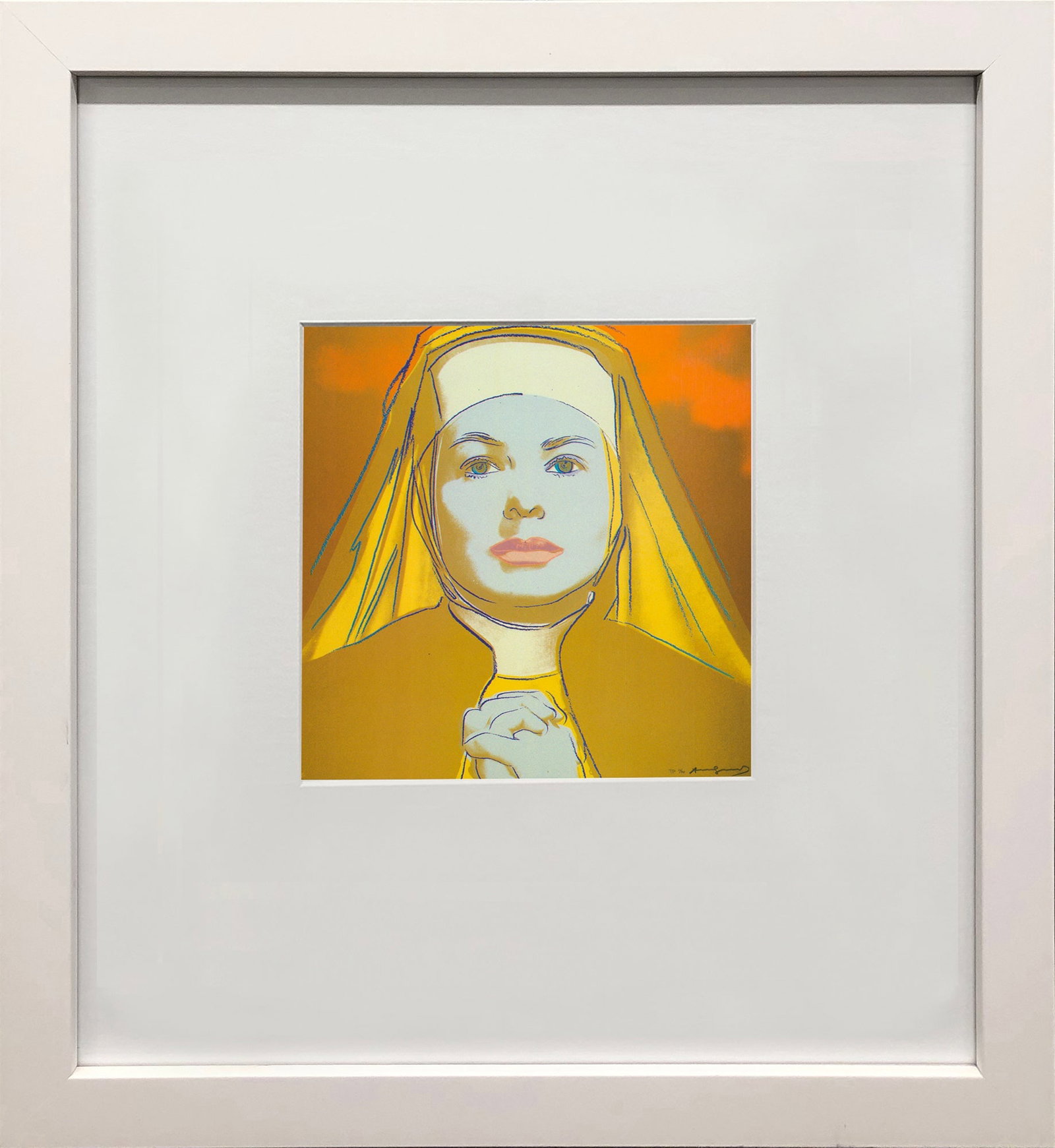 Andy Warhol - Portrait of Ingrid Bergman the Nun - 1983 Offset Lithograph 8" x 8": Title: Andy Warhol - Portrait of Ingrid Bergman the Nun - 1983 Offset Lithograph 8" x 8" Description: "Portrait of Ingrid Bergman the Nun" by Andy Warhol, 1983 Unsigned Offset Lithograph. Paper size i