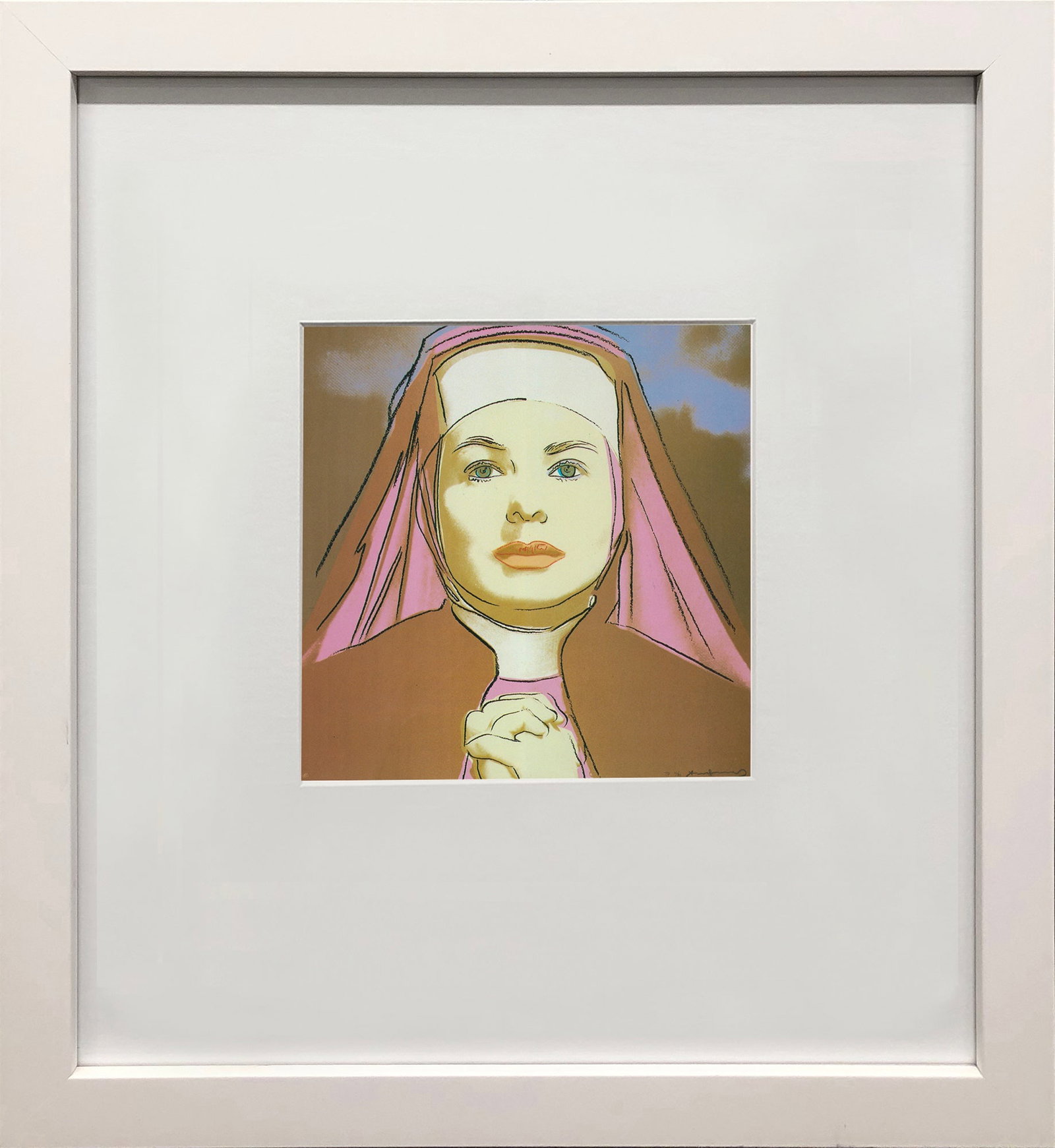 Andy Warhol - Portrait of Ingrid Bergman the Nun - 1983 Offset Lithograph 8" x 8": Title: Andy Warhol - Portrait of Ingrid Bergman the Nun - 1983 Offset Lithograph 8" x 8" Description: "Portrait of Ingrid Bergman the Nun" by Andy Warhol, 1983 Unsigned Offset Lithograph. Paper size i