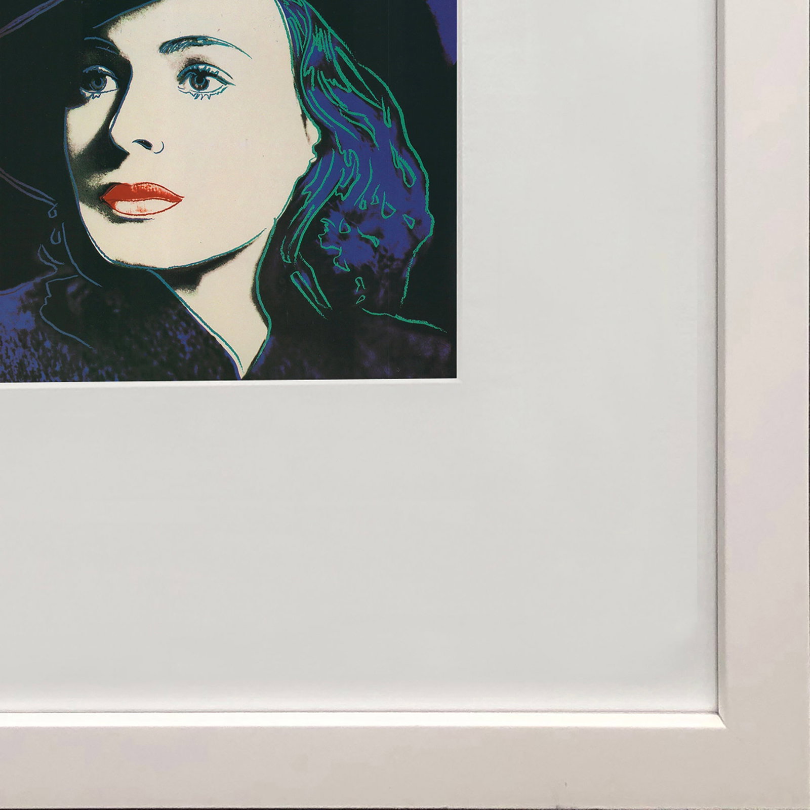Andy Warhol - Portrait of Ingrid Bergman with Hat - 1983 Offset Lithograph 8" x 8" - 4