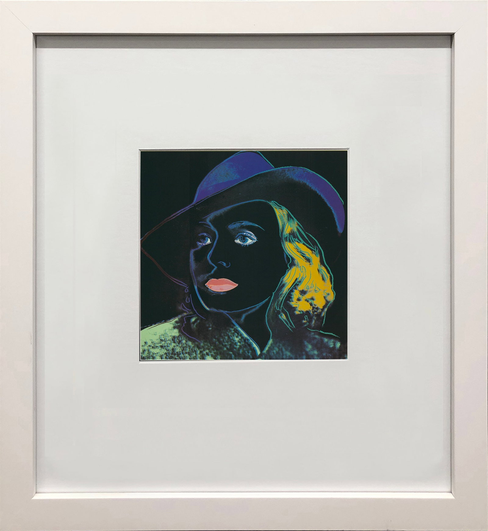 Andy Warhol - Portrait of Ingrid Bergman with Hat - 1983 Offset Lithograph 8" x 8": Title: Andy Warhol - Portrait of Ingrid Bergman with Hat - 1983 Offset Lithograph 8" x 8" Description: "Portrait of Ingrid Bergman with Hat" by Andy Warhol, 1983 Unsigned Offset Lithograph. Paper size