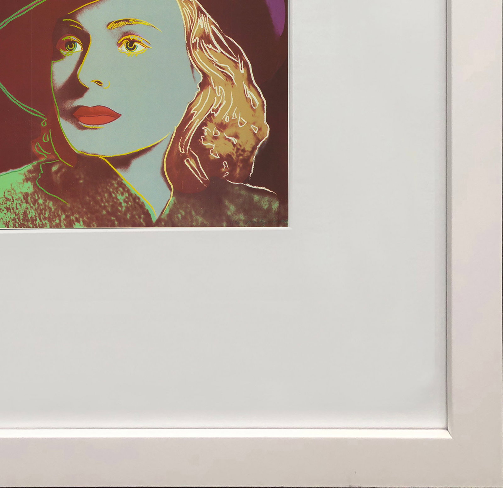 Andy Warhol - Portrait of Ingrid Bergman with Hat - 1983 Offset Lithograph 8" x 8" - 4