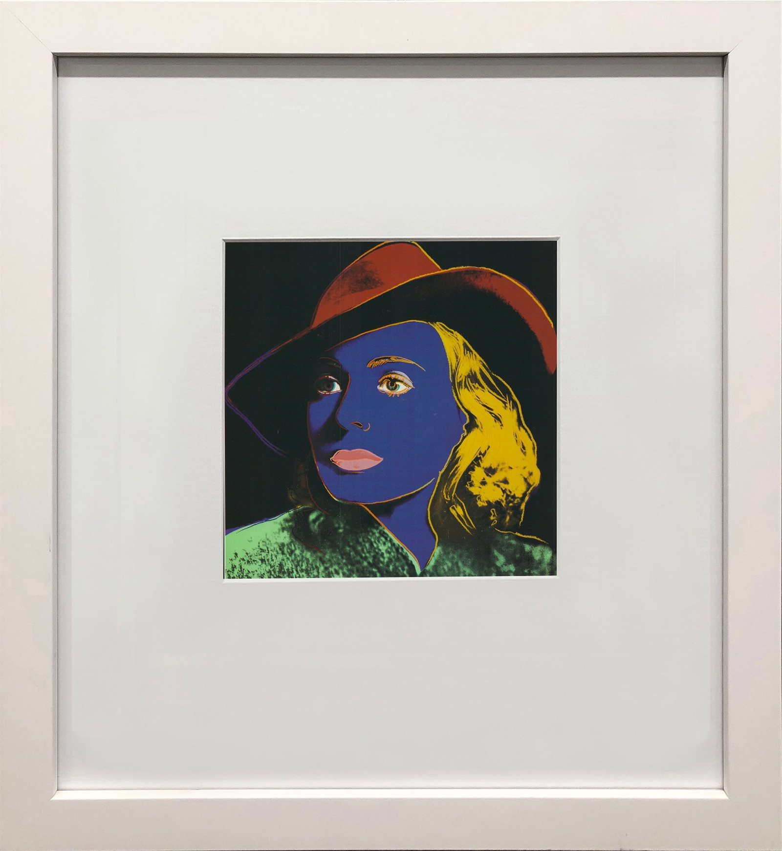 Andy Warhol - Portrait of Ingrid Bergman with Hat - 1983 Offset Lithograph 8" x 8" (1 of 4)