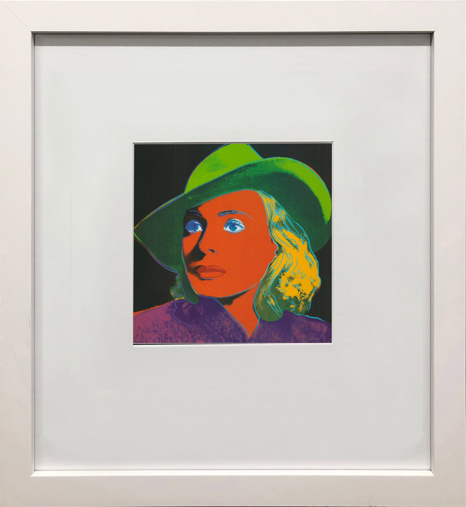Andy Warhol - Portrait of Ingrid Bergman with Hat - 1983 Offset Lithograph 8" x 8" (1 of 4)