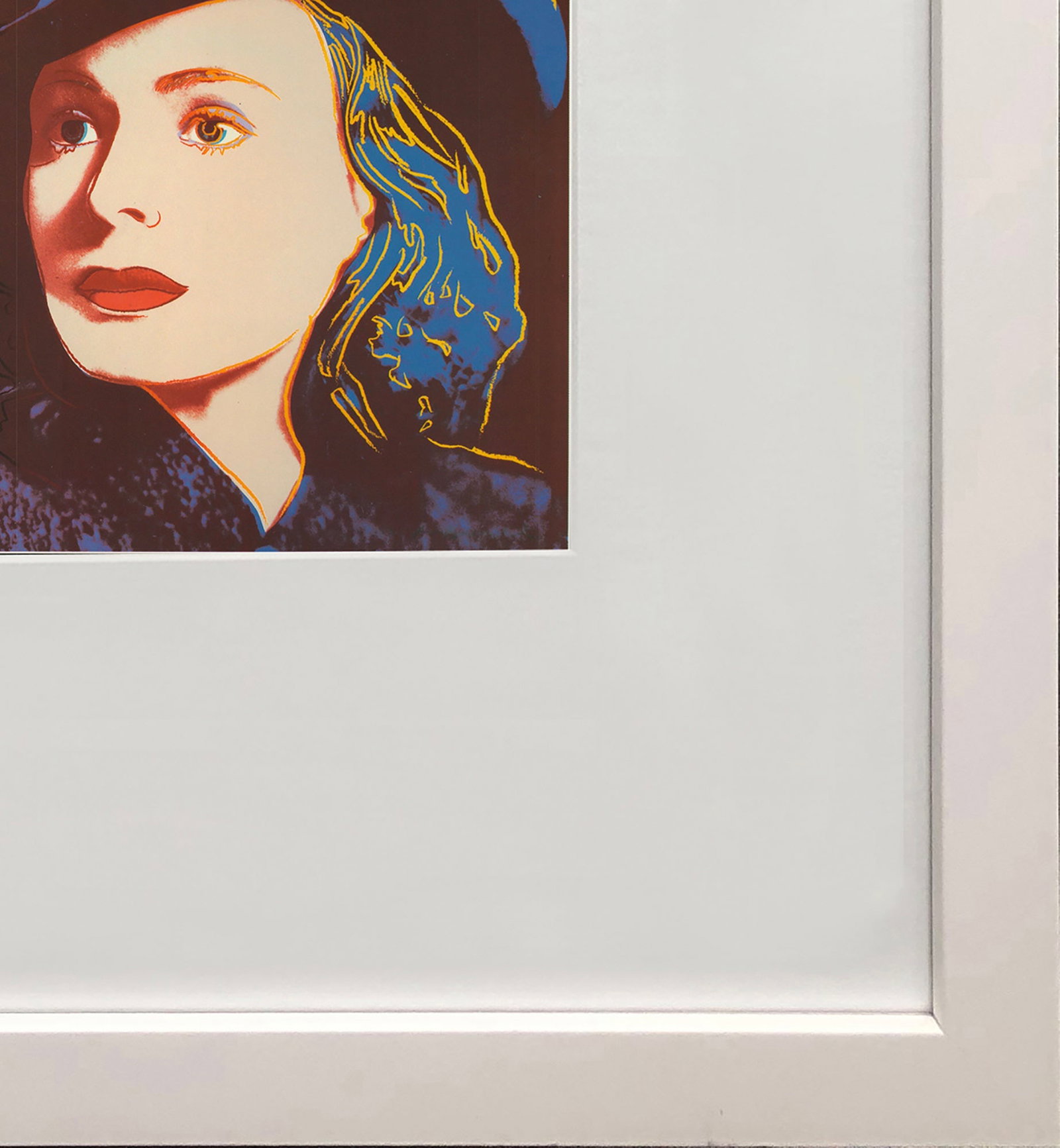 Andy Warhol - Portrait of Ingrid Bergman with Hat - 1983 Offset Lithograph 8" x 8" - 4