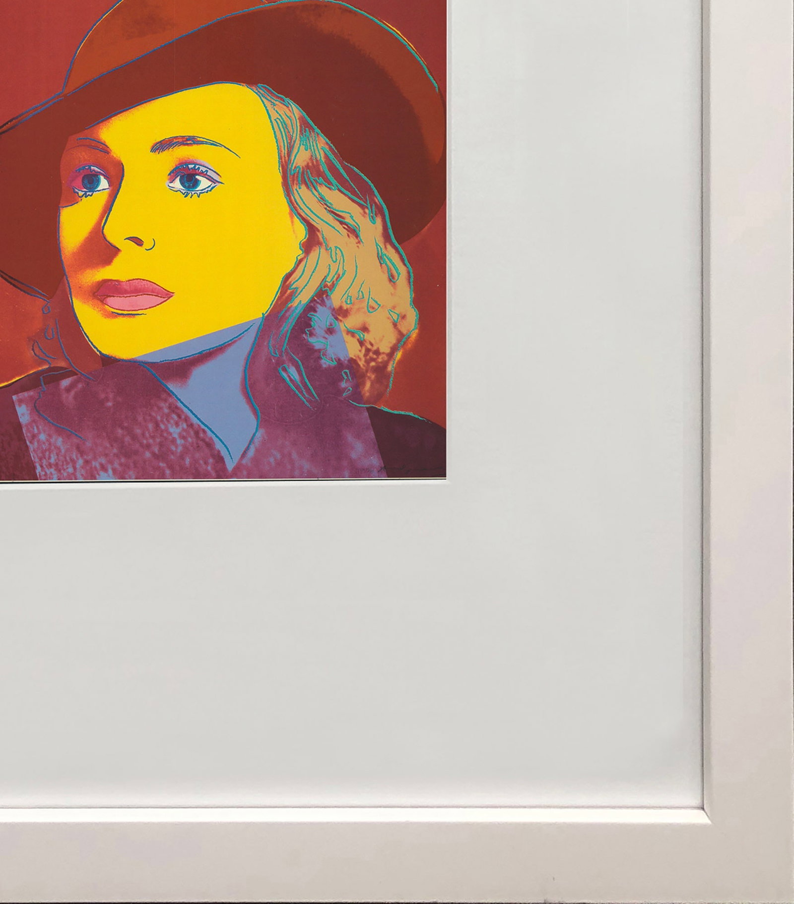 Andy Warhol - Portrait of Ingrid Bergman with Hat - 1983 Offset Lithograph 8" x 8" - 4