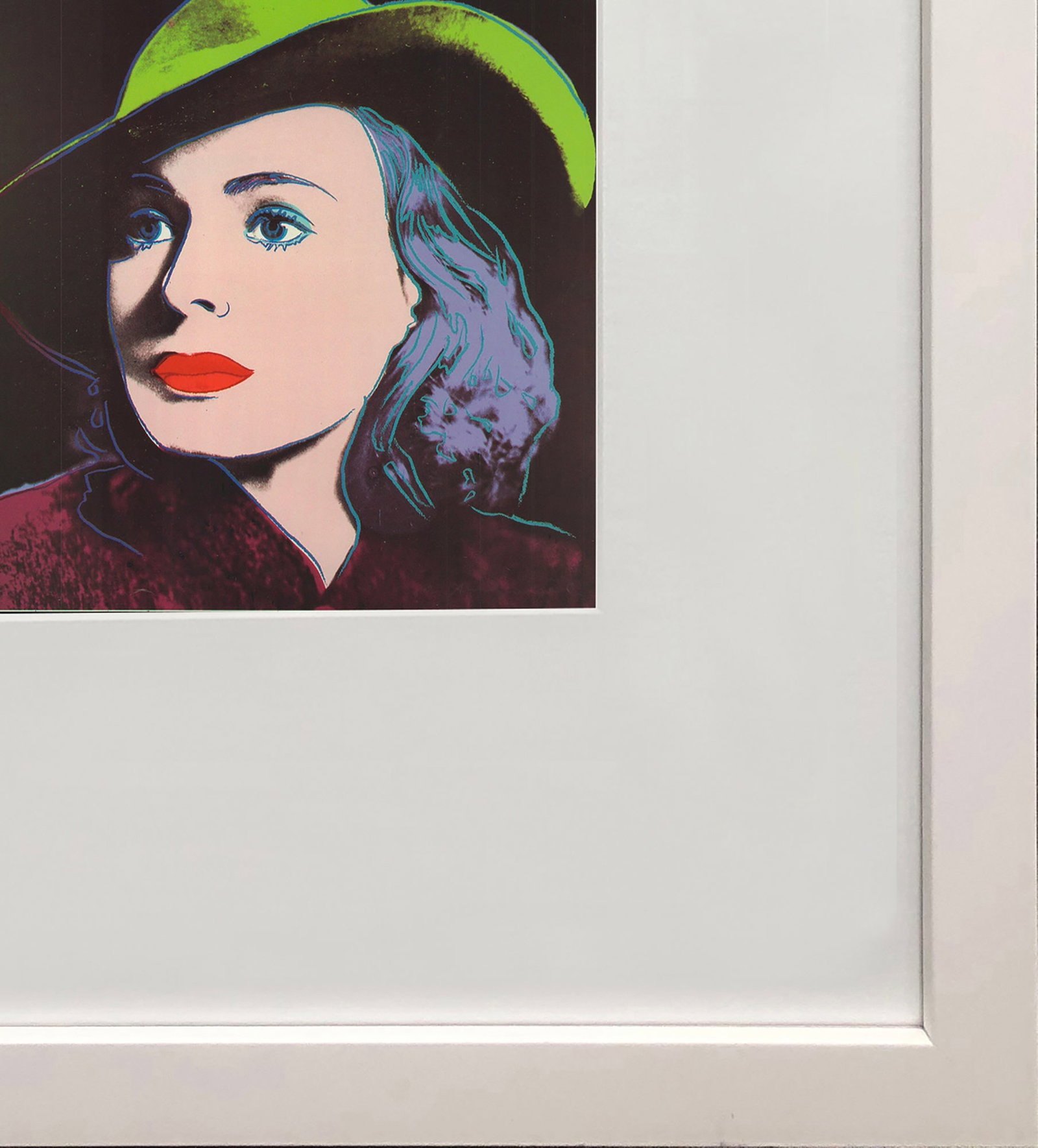 Andy Warhol - Portrait of Ingrid Bergman with Hat - 1983 Offset Lithograph 8" x 8" - 4