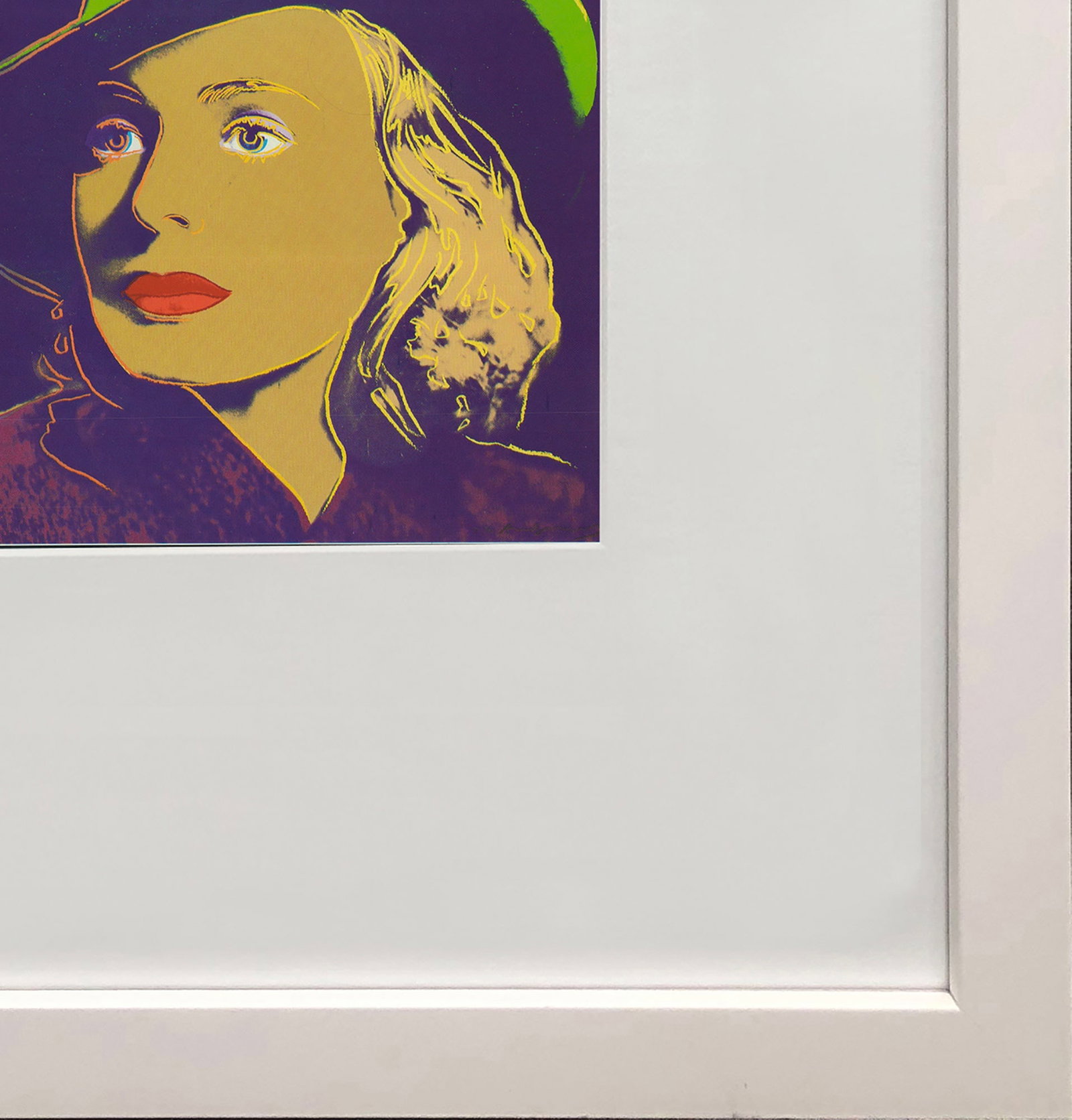 Andy Warhol - Portrait of Ingrid Bergman with Hat - 1983 Offset Lithograph 8" x 8" - 4
