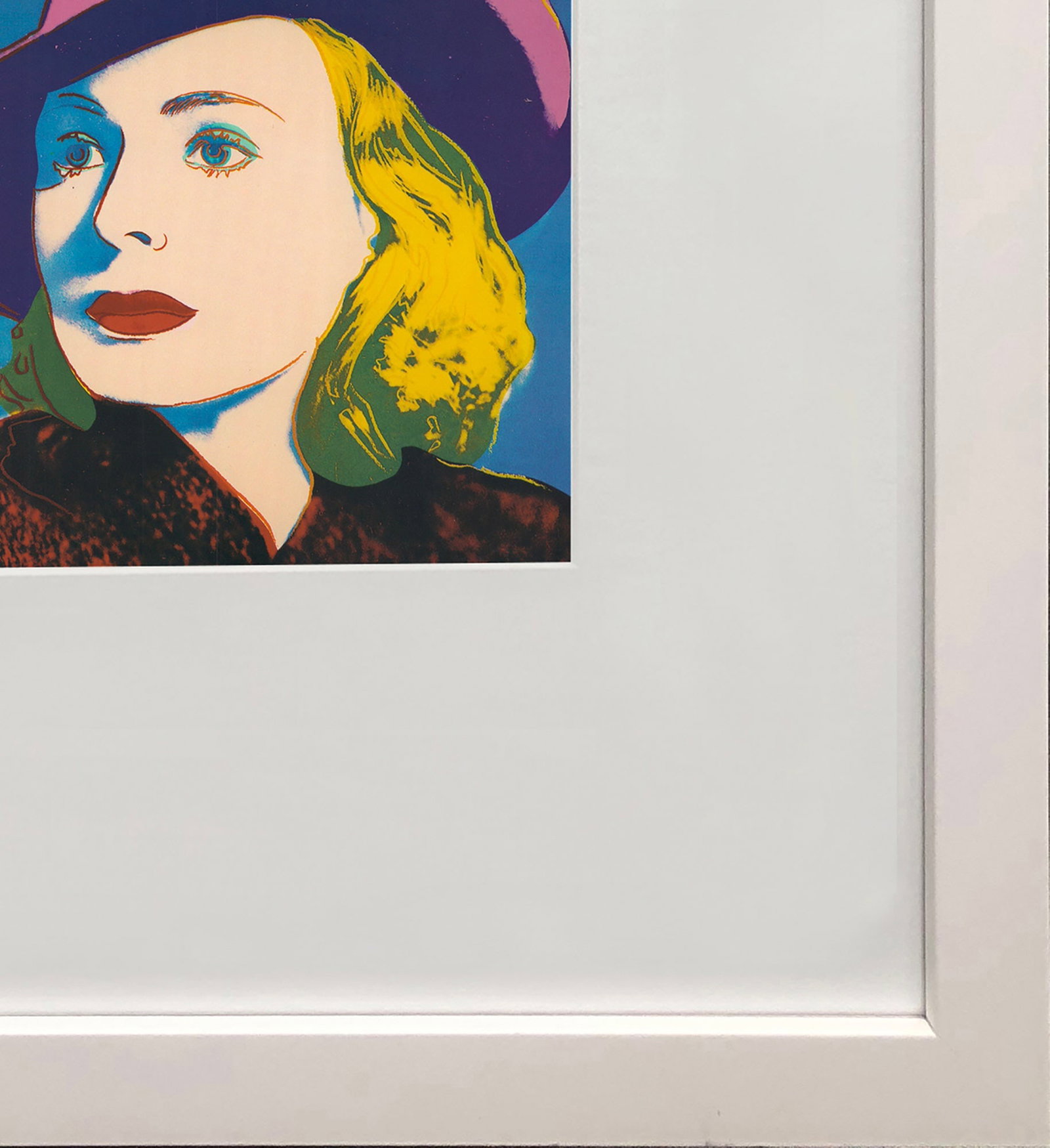 Andy Warhol - Portrait of Ingrid Bergman with Hat - 1983 Offset Lithograph 8" x 8" - 4