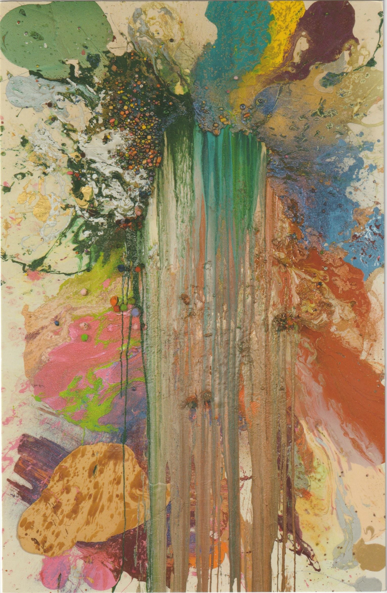 John M Armleder - Pruniers fleuris - 2018 Offset Lithograph 8" x 5" - 2