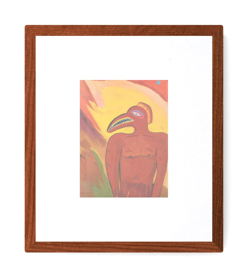 Marcus Jahmal - Red Ibis - 2018 Offset Lithograph 8" x 5.5": Title: Marcus Jahmal - Red Ibis - 2018 Offset Lithograph 8" x 5.5" Description: "Red Ibis" by Marcus Jahmal, 2018 Unsigned Offset Lithograph. Paper size is 8 x 5.5 inches, with an image size of 8 x