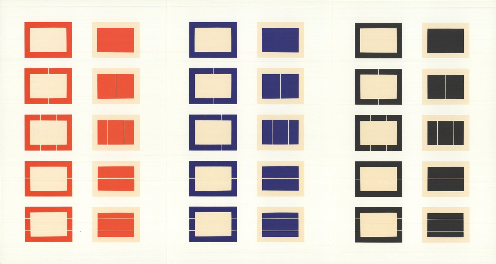After Donald Judd - Framed Gallery Card, Series of Ten Woodcuts, (Donald Judd Exhibition) - 1988 - 2