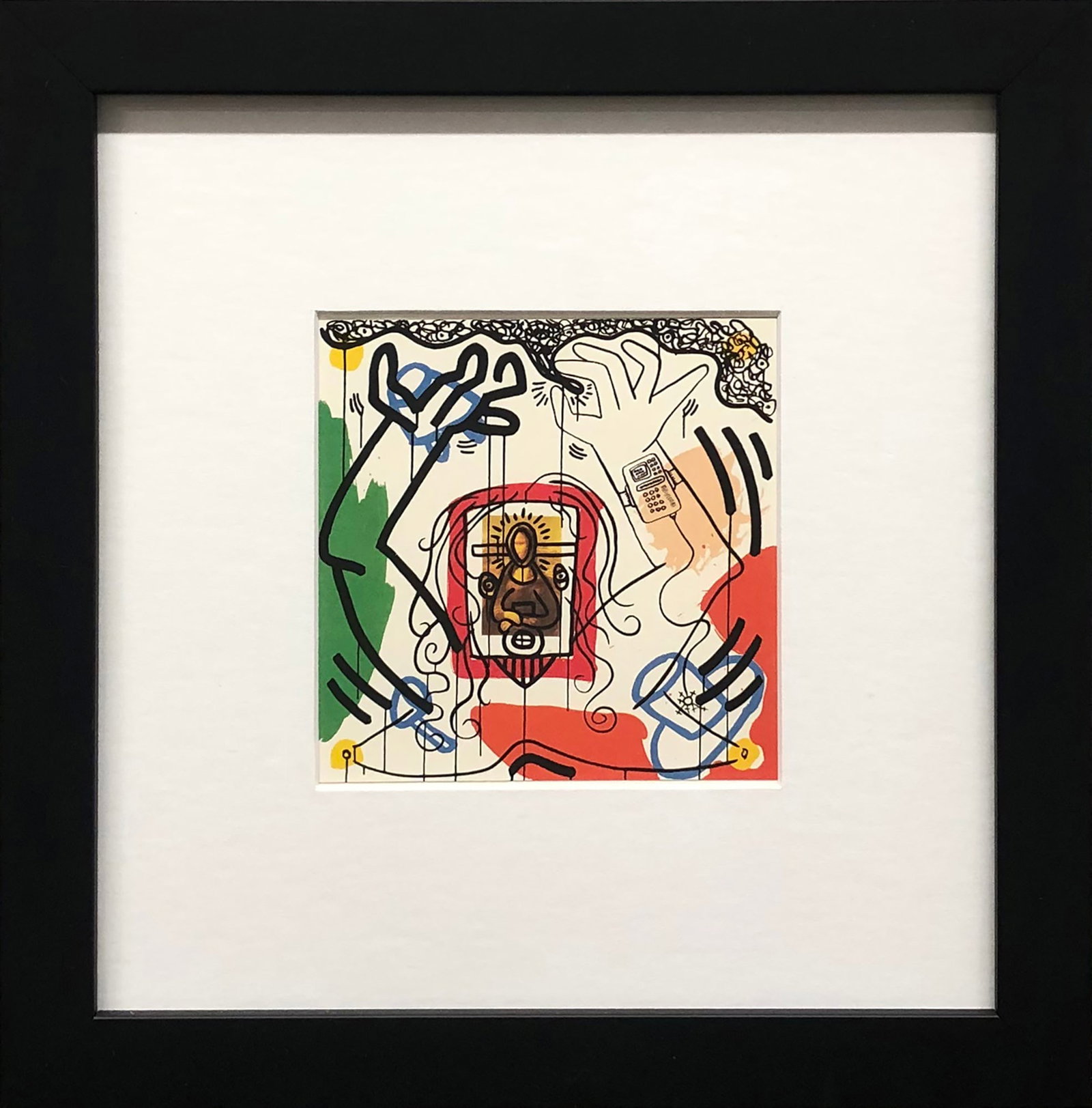 Keith Haring - Silkscreen VIII from Apocalypse - 1988 Offset Lithograph 6" x 4.25": Title: Keith Haring - Silkscreen VIII from Apocalypse - 1988 Offset Lithograph 6" x 4.25" Description: "Silkscreen VIII from Apocalypse" by Keith Haring, 1988 Unsigned Offset Lithograph. Paper size is