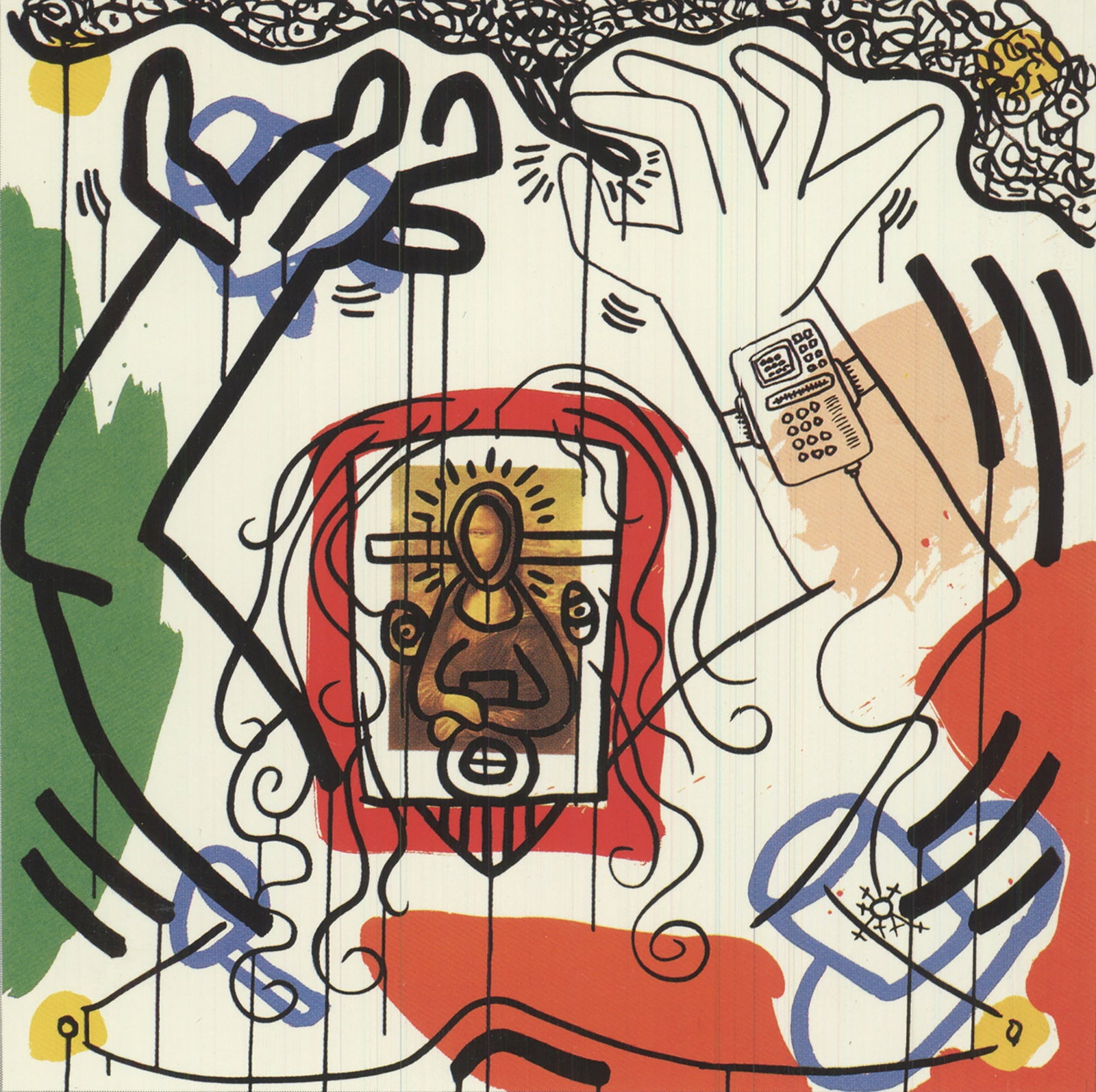 Keith Haring - Silkscreen VIII from Apocalypse - 1988 Offset Lithograph 6" x 4.25" - 3