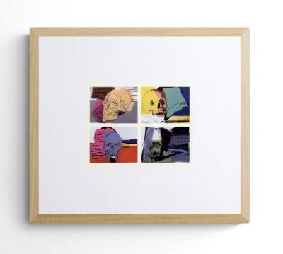 Andy Warhol - Skulls, 1990 - 1998 Offset Lithograph 7" x 9": Title: Andy Warhol - Skulls, 1990 - 1998 Offset Lithograph 7" x 9" Description: "Skulls, 1990" by Andy Warhol, 1998 Unsigned Offset Lithograph. Paper size is 7 x 9 inches, with an image size of 6.5 x 