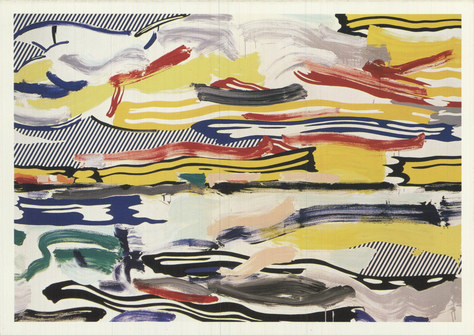 Roy Lichtenstein - Sky and Water - 1980 Offset Lithograph 5" x 7" - 2