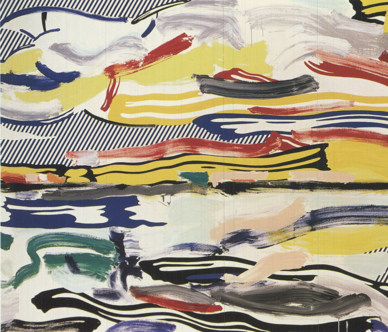 Roy Lichtenstein - Sky and Water - 1980 Offset Lithograph 5" x 7" - 3